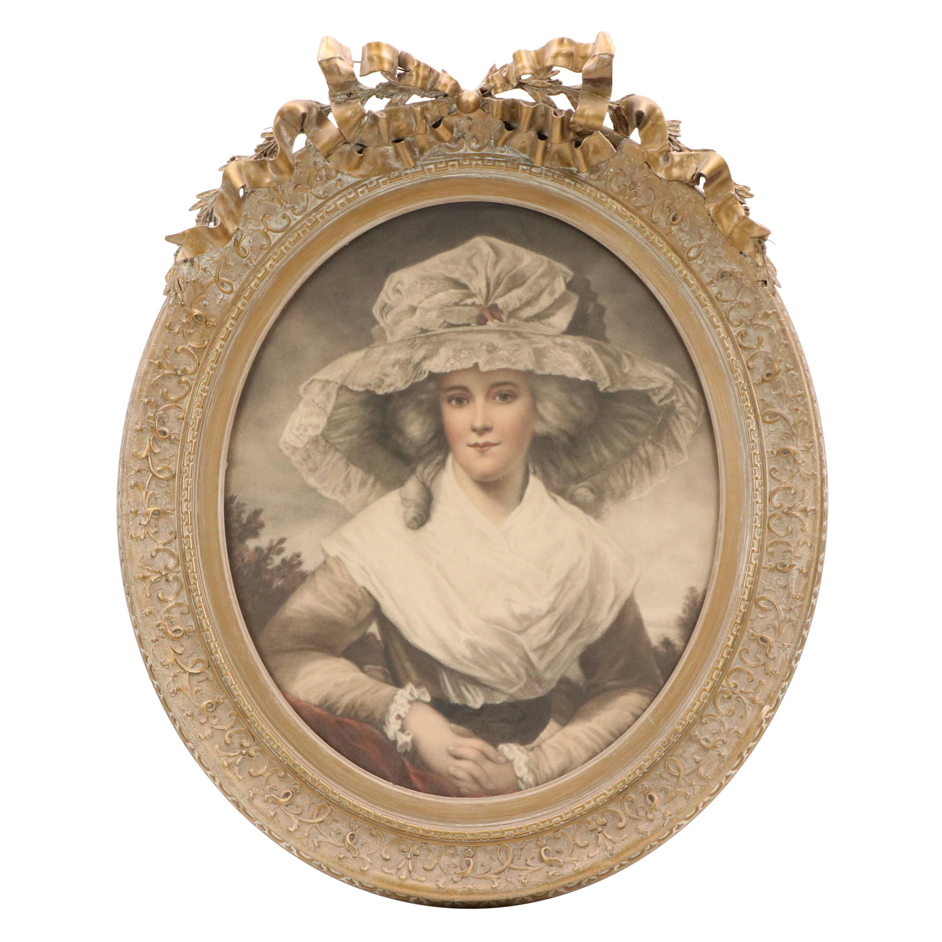 After George Romney Collotype "Mrs. Drummond Smith," Late 19th Century