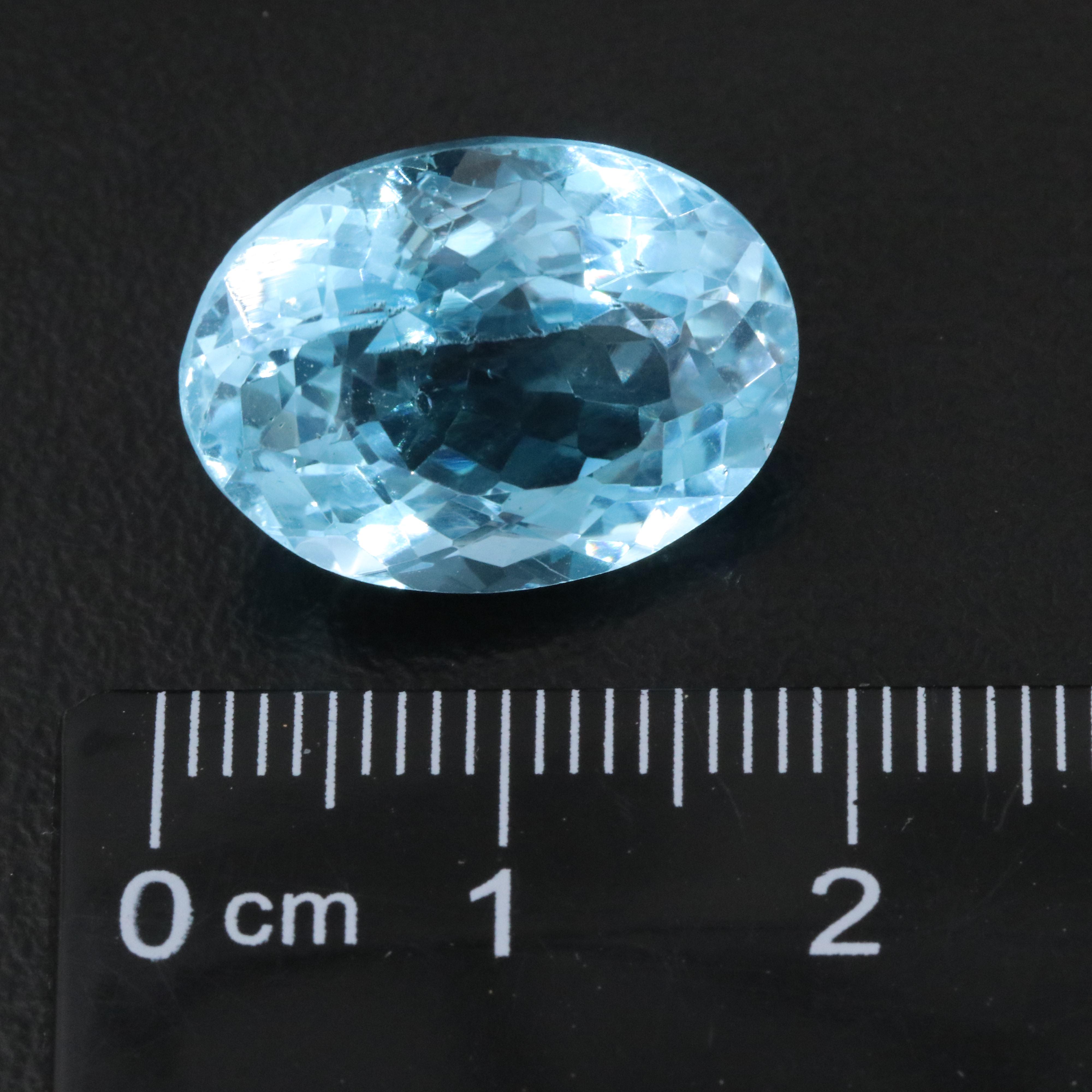 Loose 18.33 CT Swiss Blue Topaz