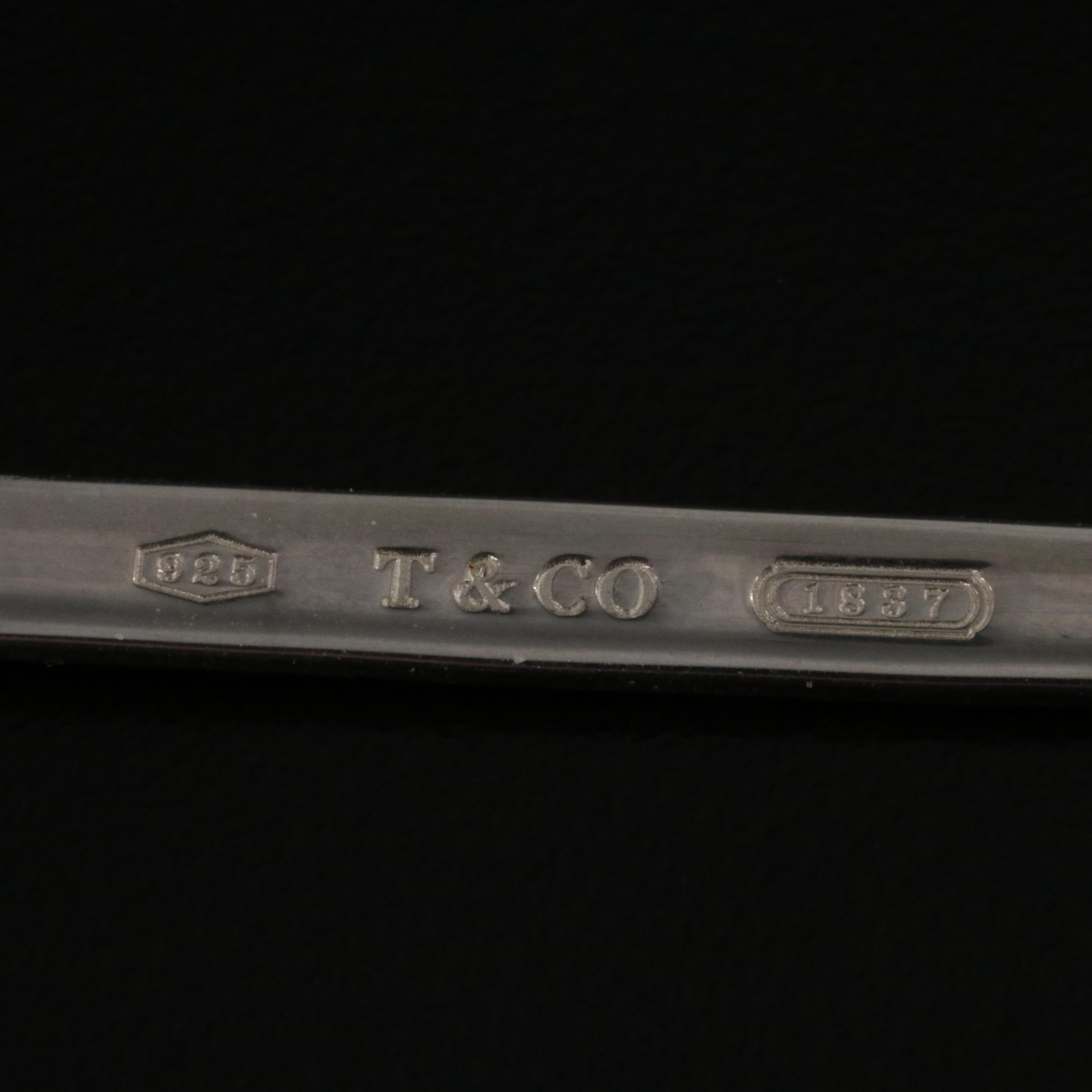 Tiffany & Co. 1837 Sterling Narrow Bar Plate Necklace