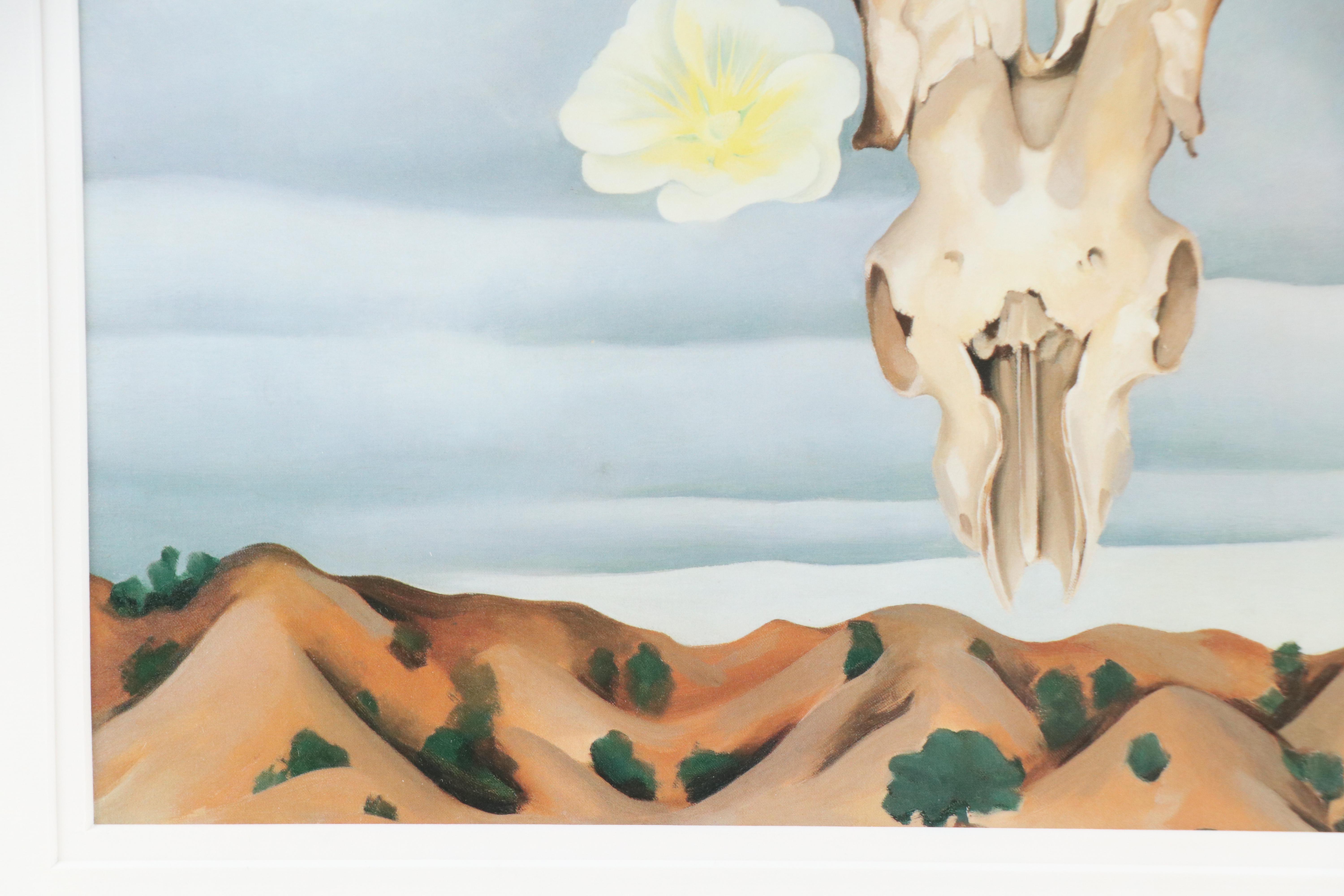 After Georgia O'Keeffe Offset Lithograph "Ram's Head, White Hollyhock-Hills"