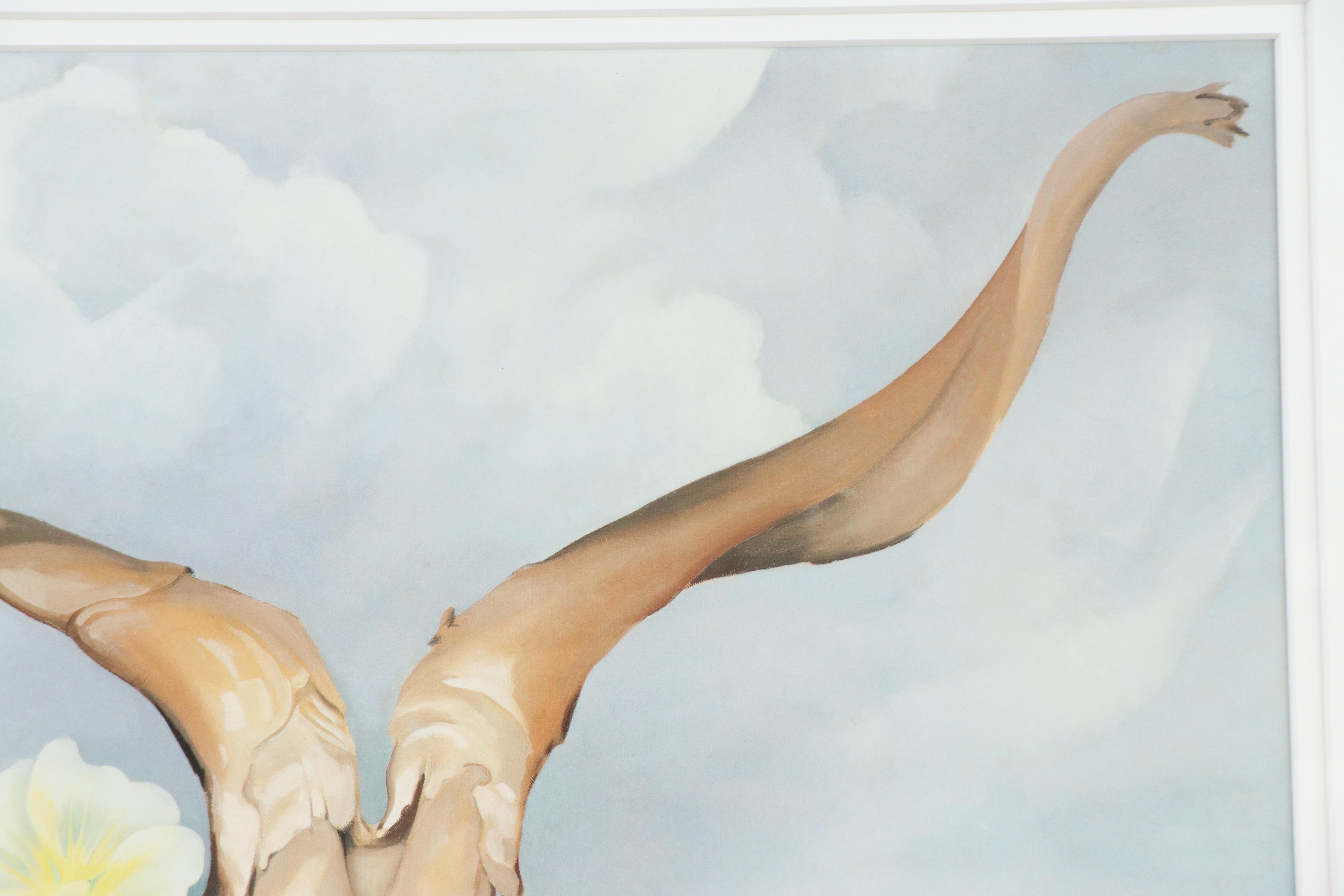 After Georgia O'Keeffe Offset Lithograph "Ram's Head, White Hollyhock-Hills"