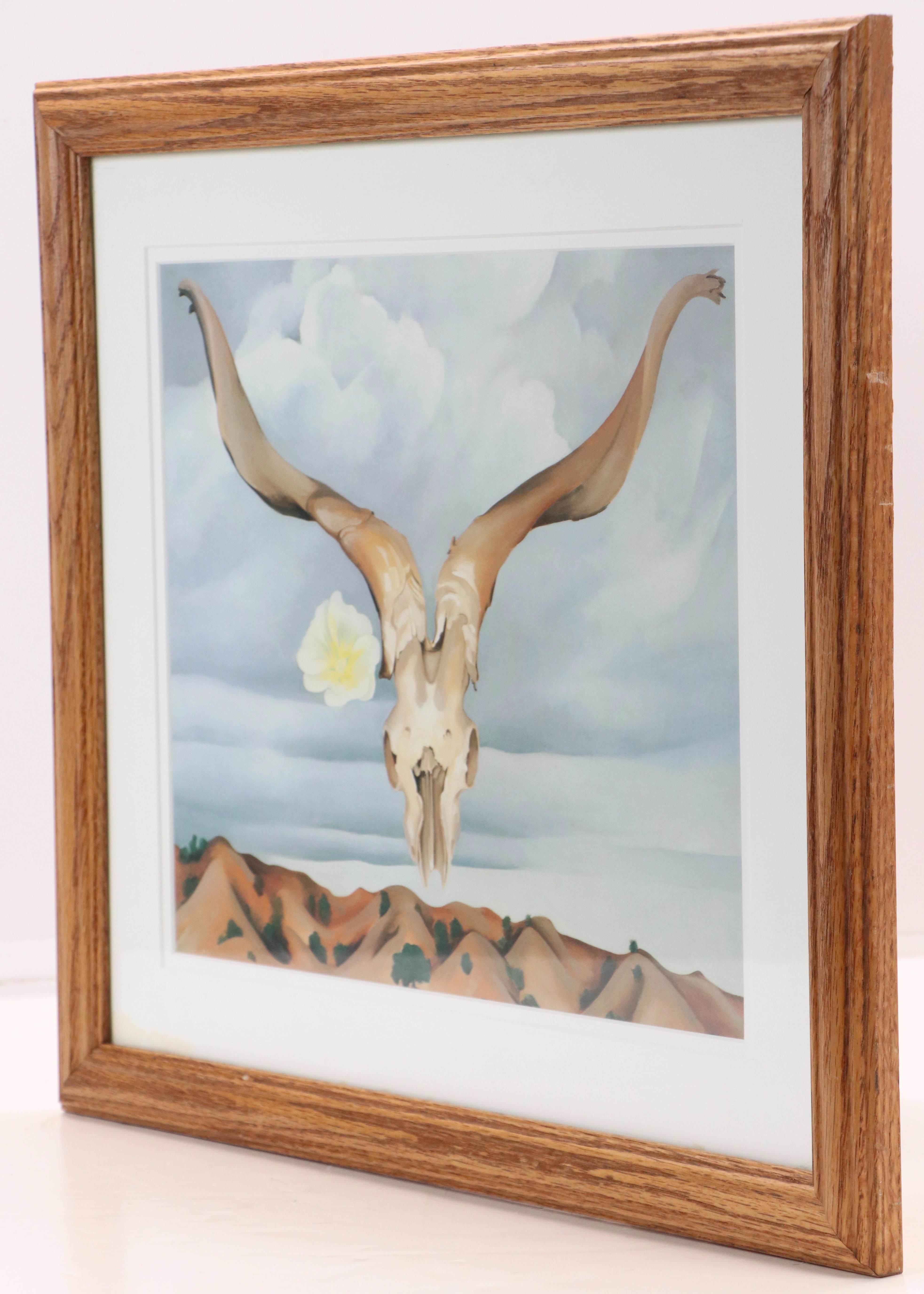 After Georgia O'Keeffe Offset Lithograph "Ram's Head, White Hollyhock-Hills"