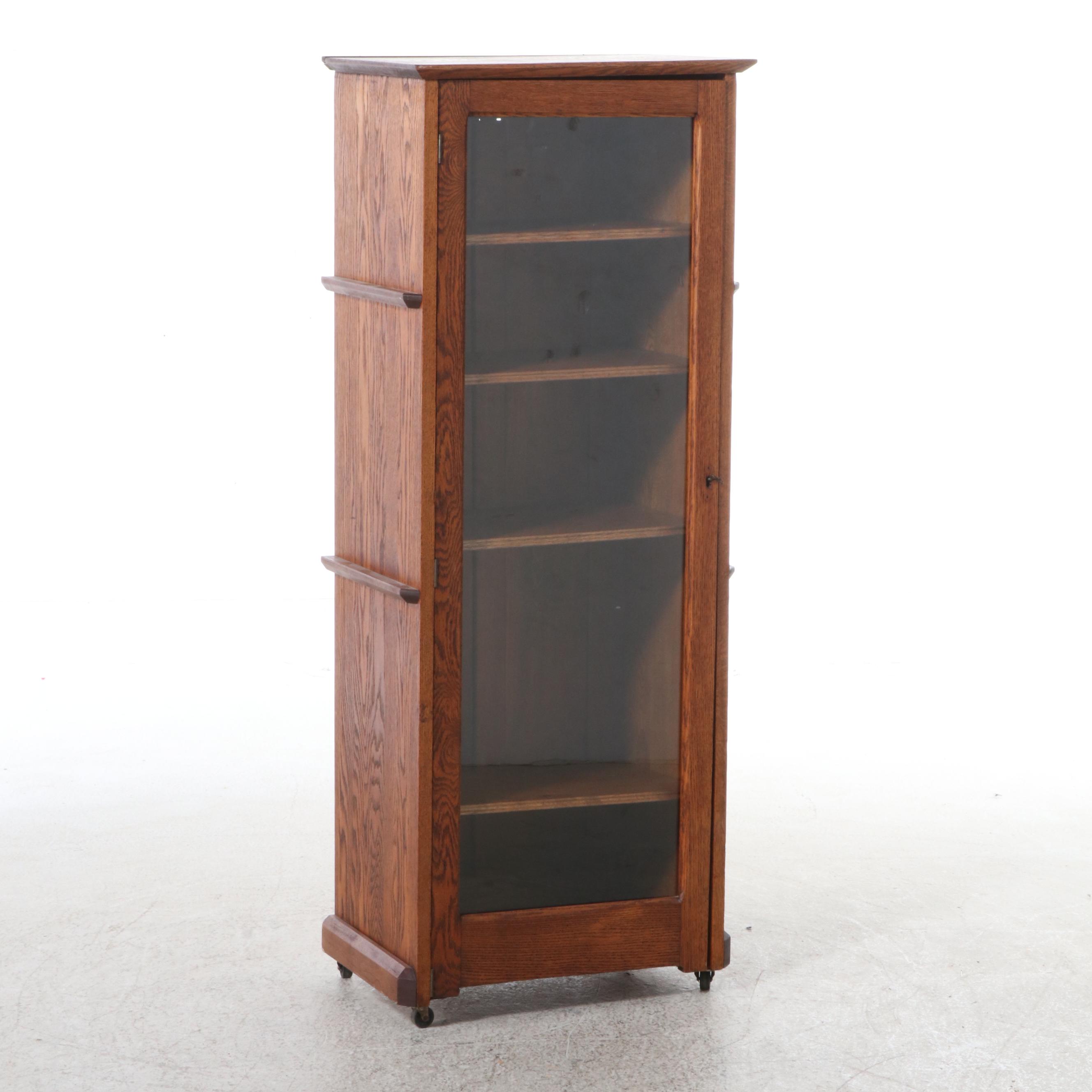 Antique Oak Display Cabinet