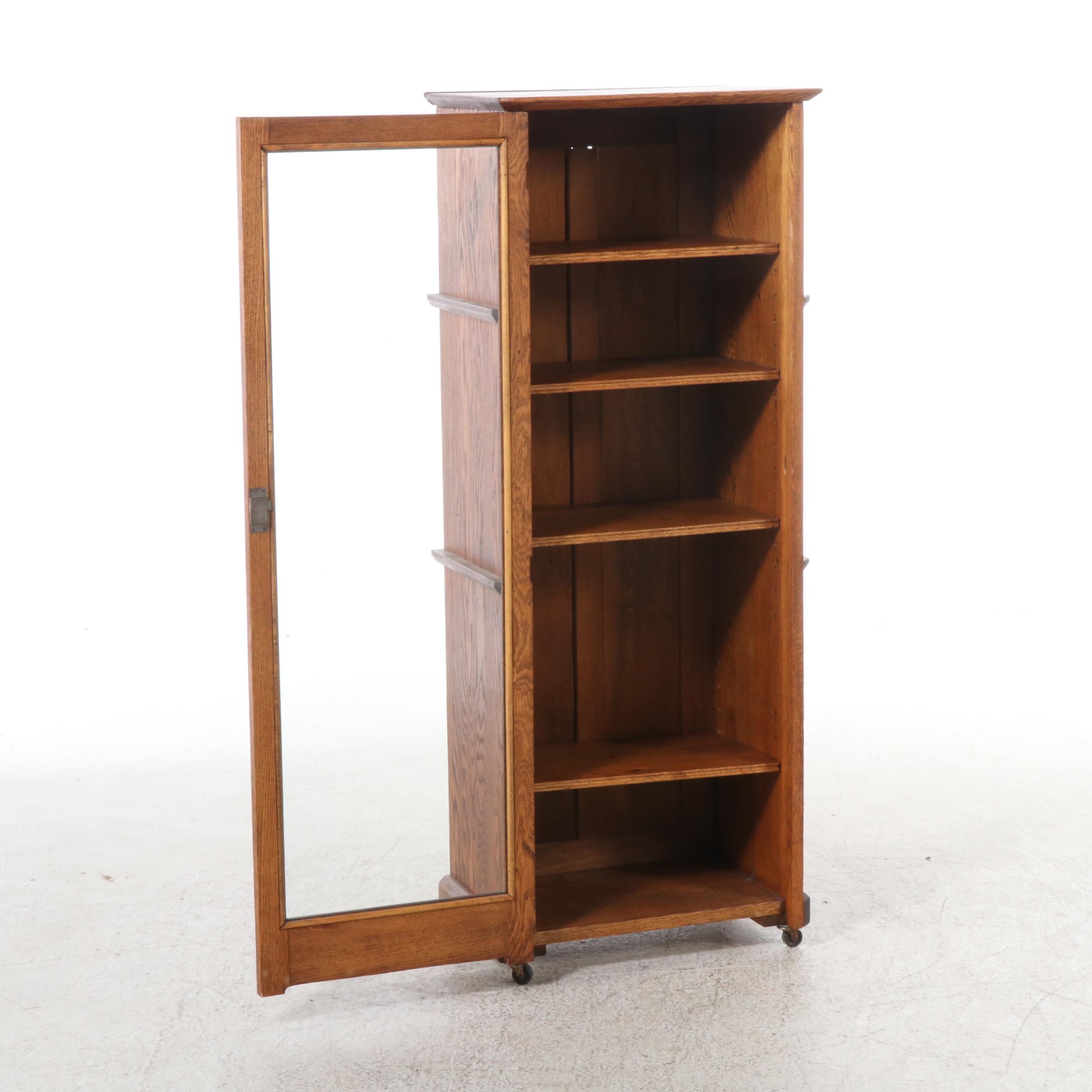 Antique Oak Display Cabinet