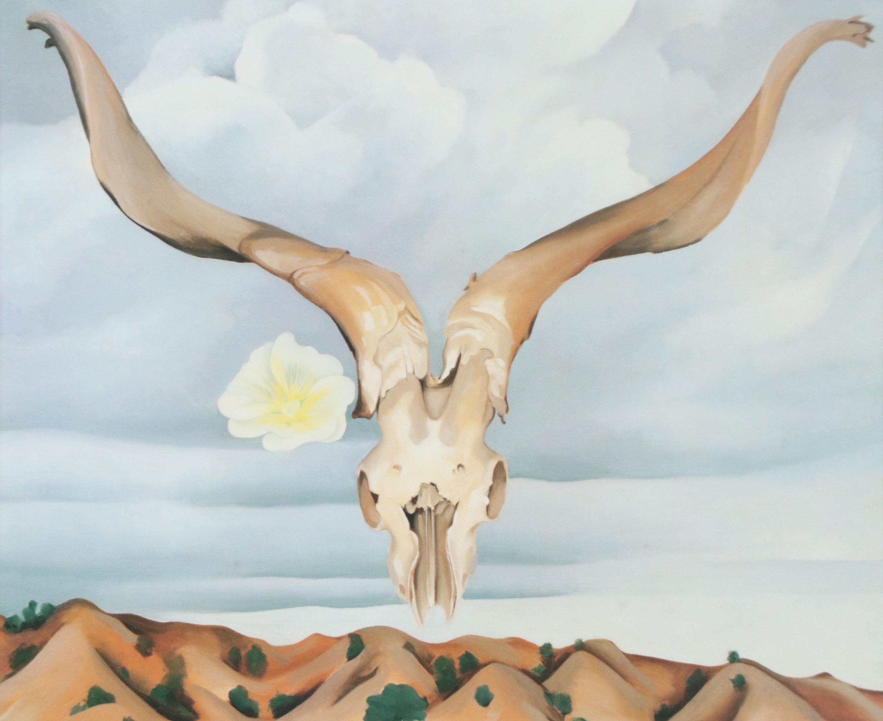 After Georgia O'Keeffe Offset Lithograph "Ram's Head, White Hollyhock-Hills"