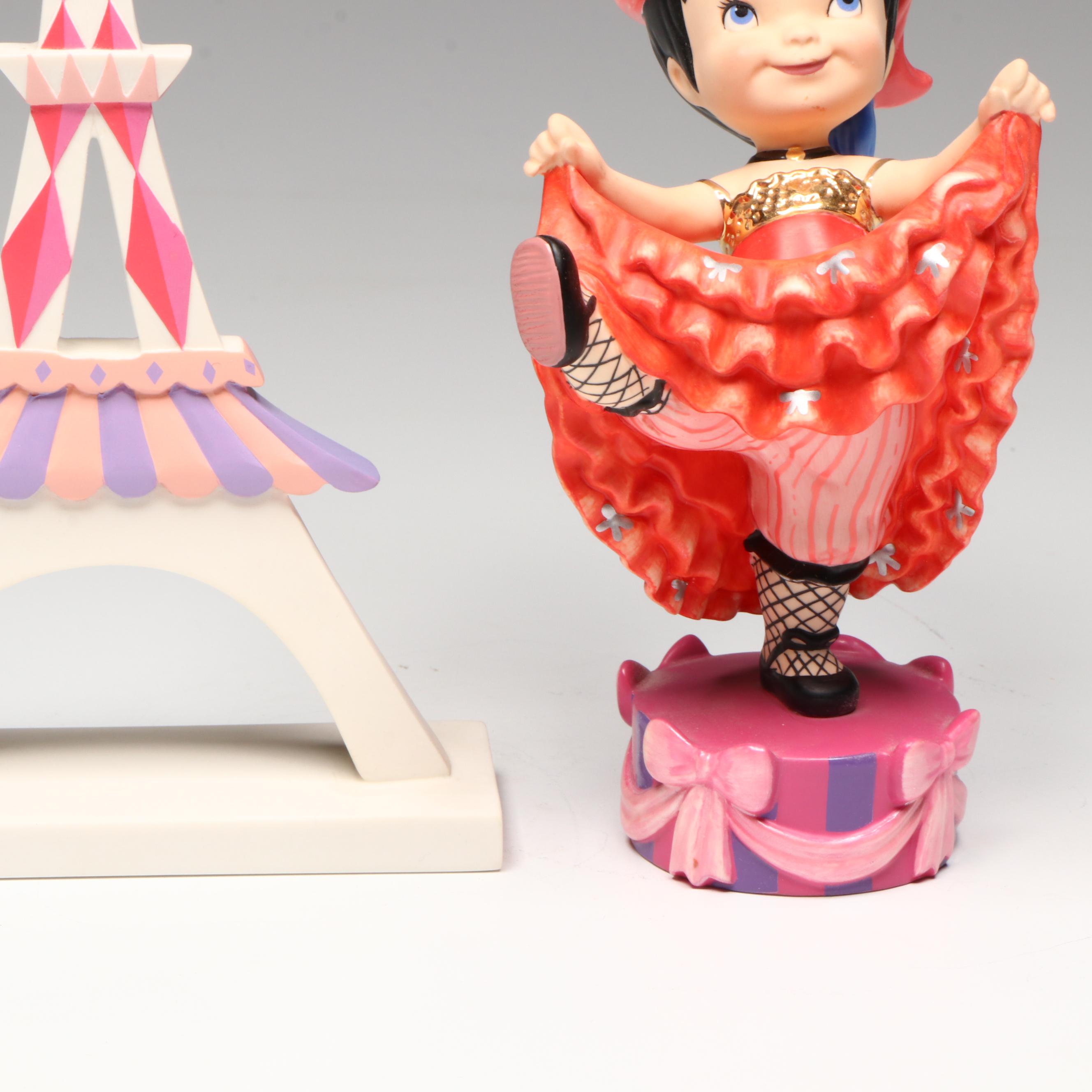 Disney It's a Small World after all "Joie de Vivre" and "Eiffel Tower" Figurines