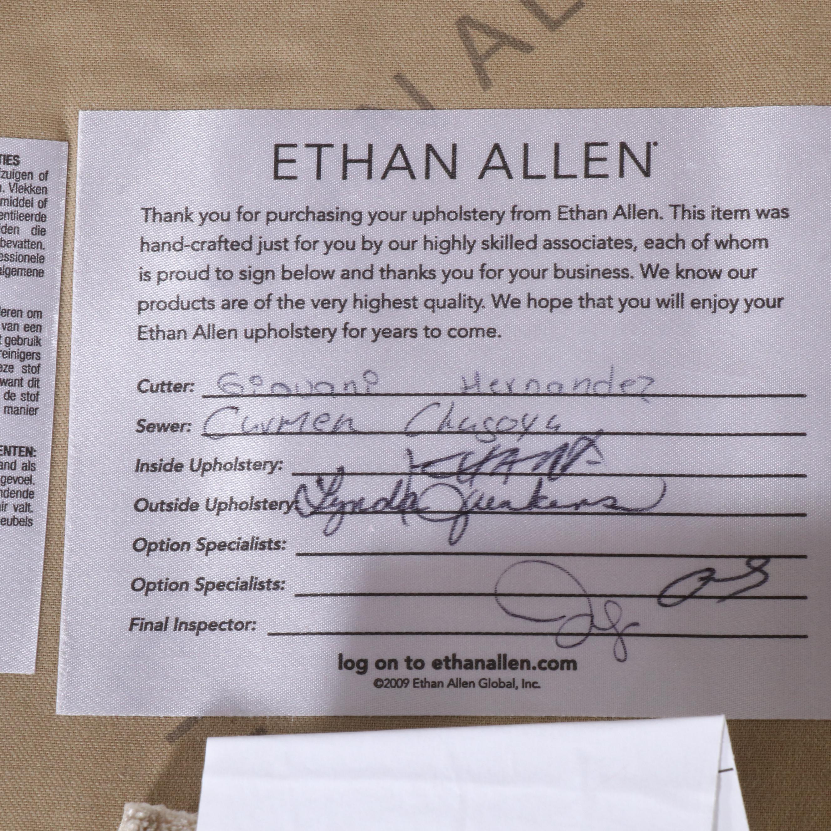 Pair of Ethan Allen French Provincial Style Fauteuils