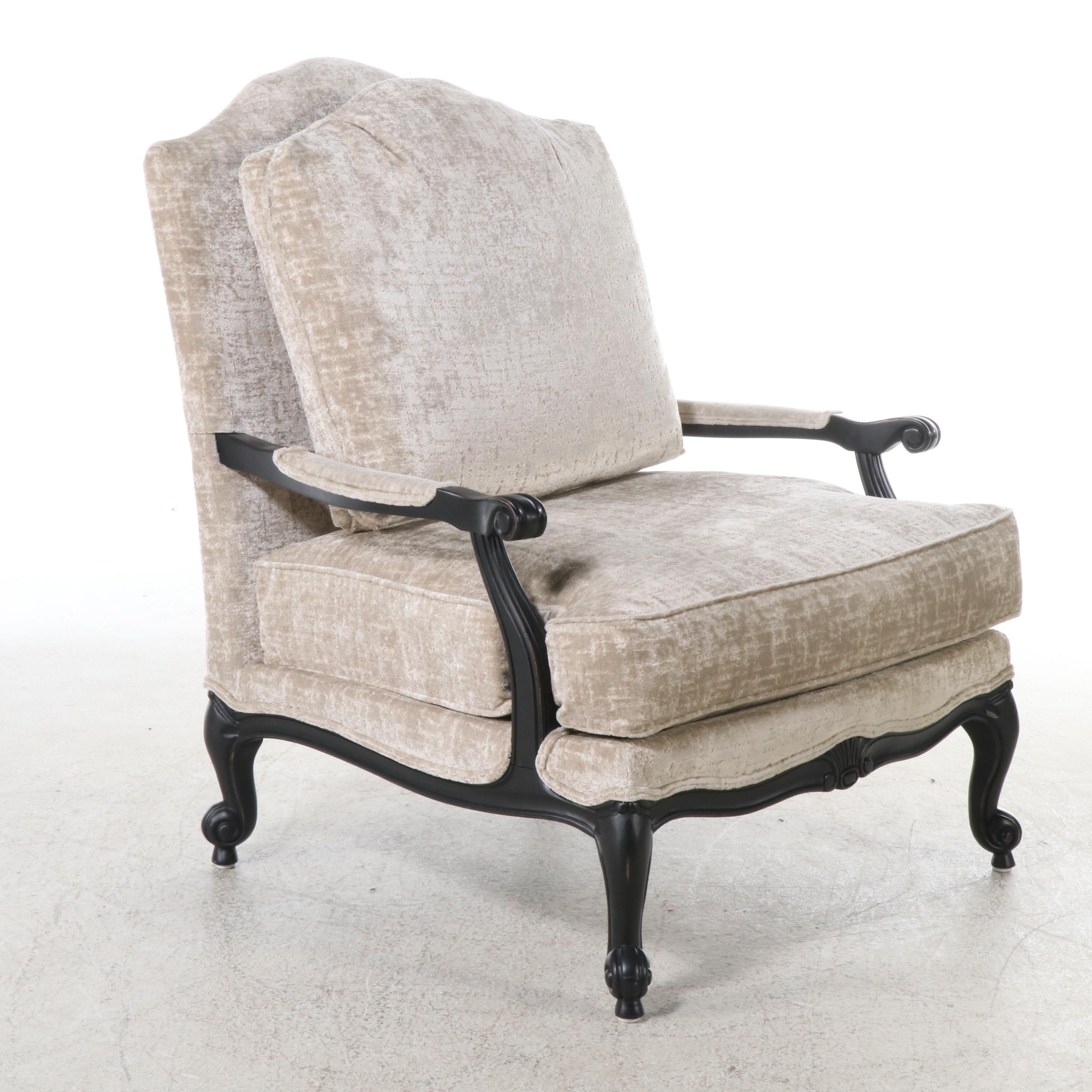 Pair of Ethan Allen French Provincial Style Fauteuils