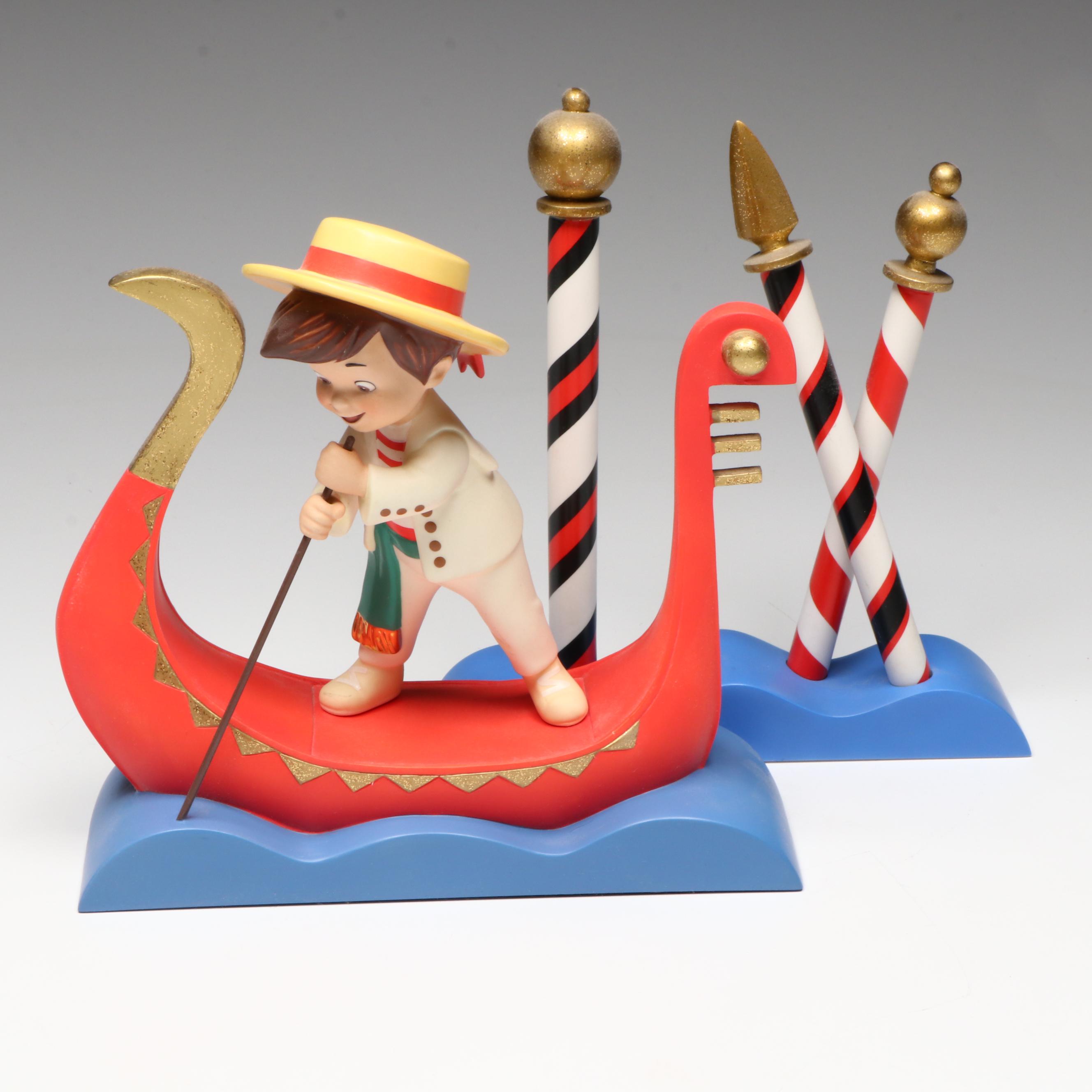 Disney It's a Small World after all "Serenata" and "Gondolier Poles" Figurines