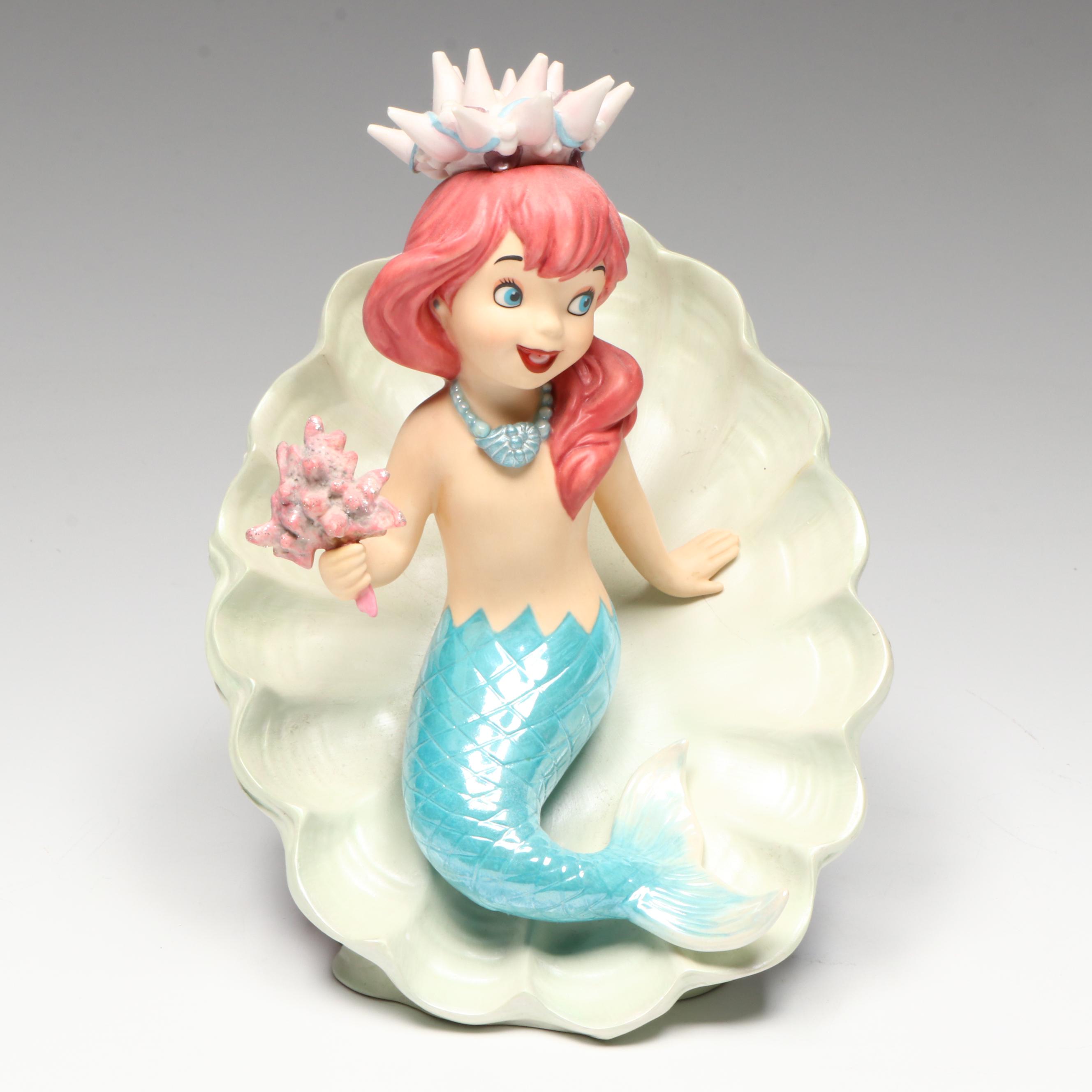 Disney It's a Small World after all "Sea Blossom Mermaid" Porcelain Figurine
