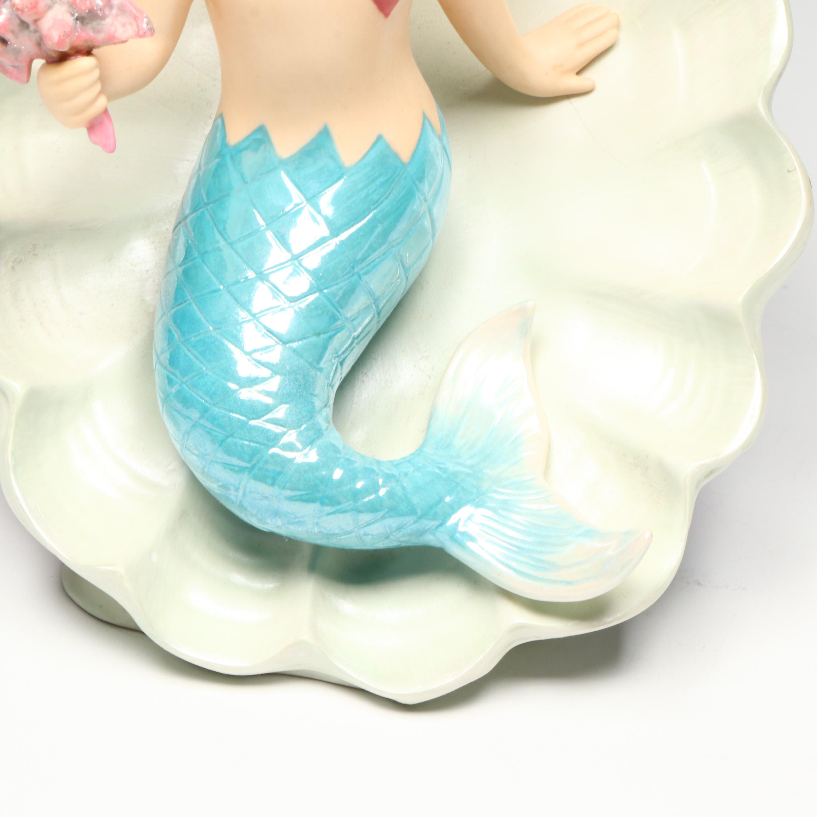 Disney It's a Small World after all "Sea Blossom Mermaid" Porcelain Figurine