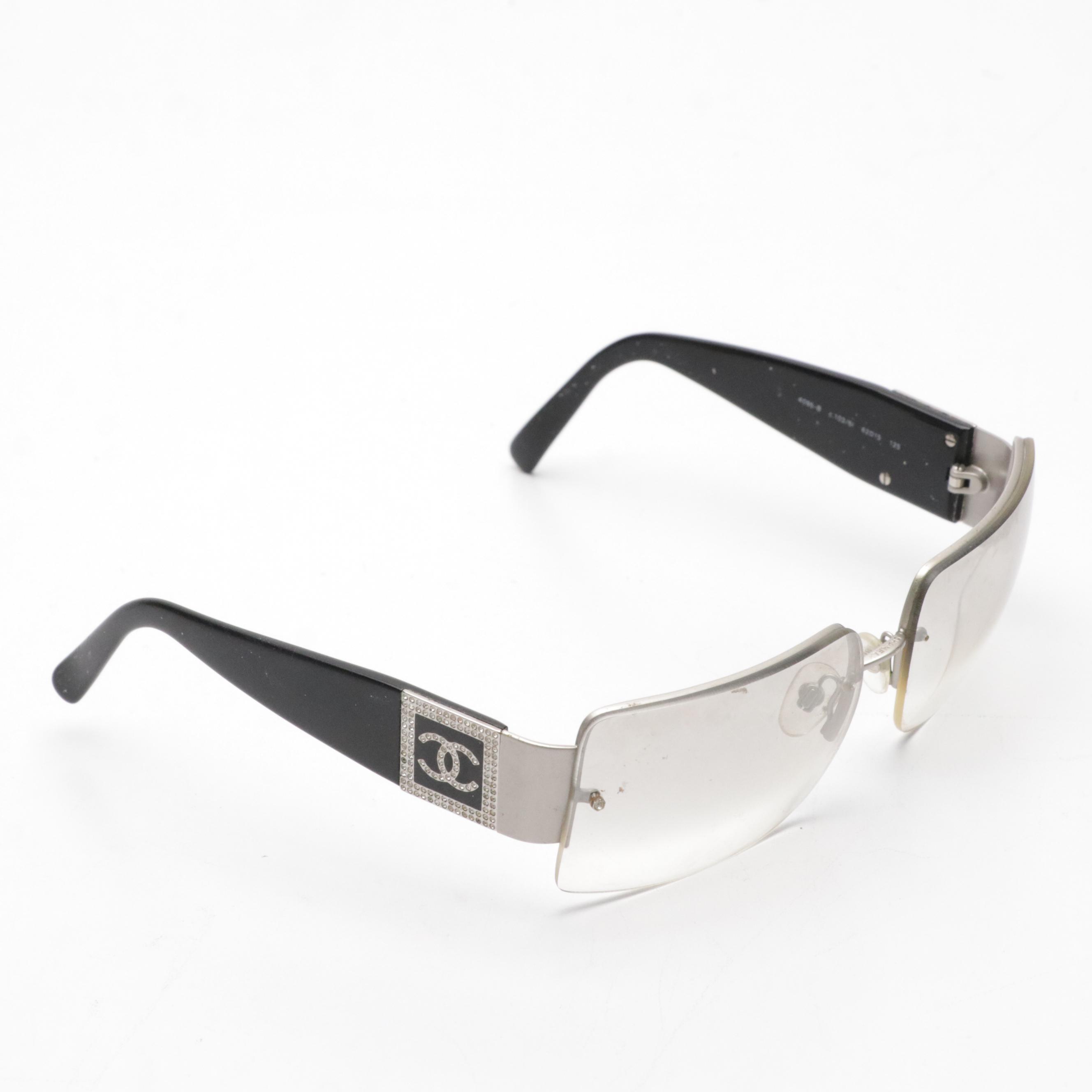 Chanel 4095-B c.103/6U Crystal CC Rectangular Sunglasses