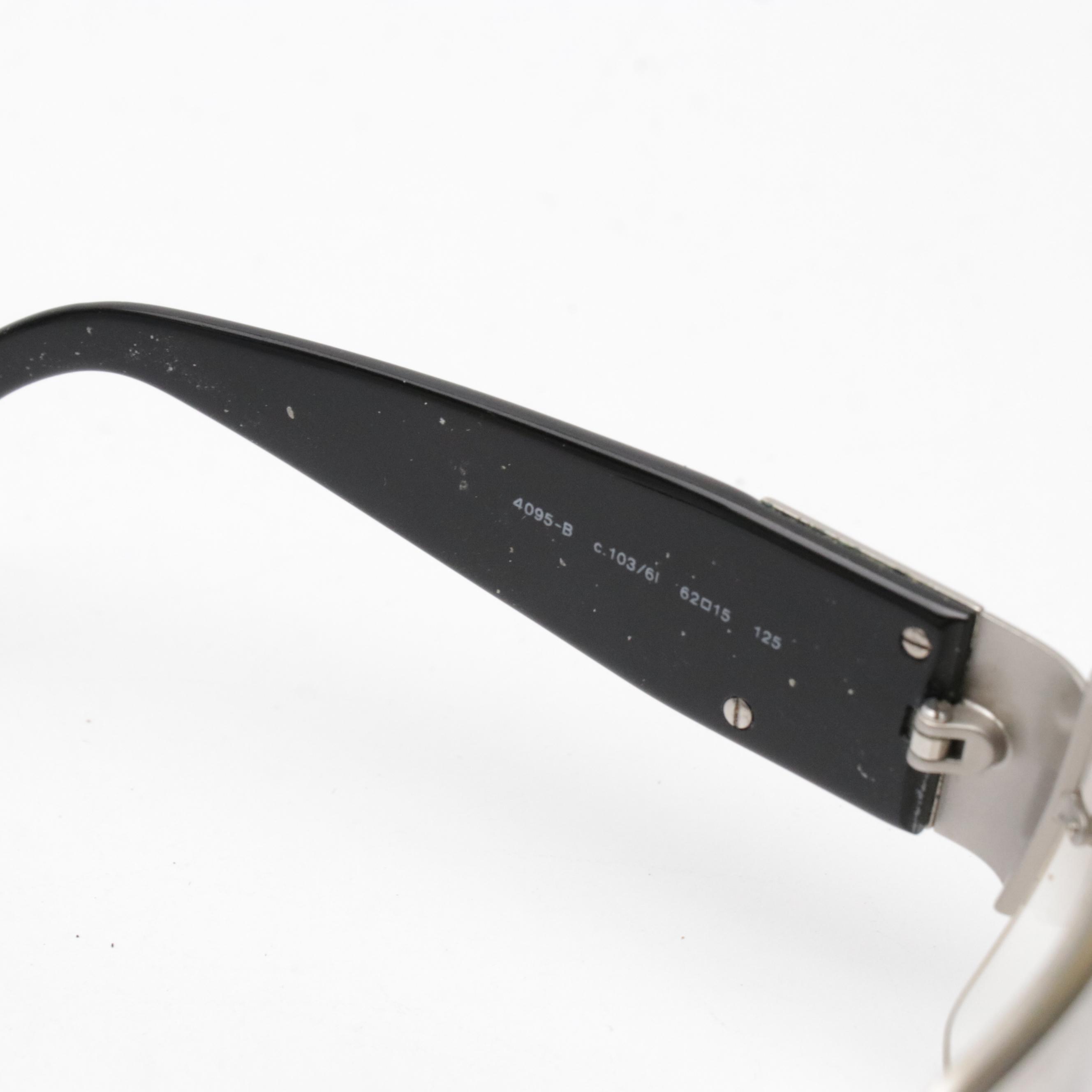 Chanel 4095-B c.103/6U Crystal CC Rectangular Sunglasses