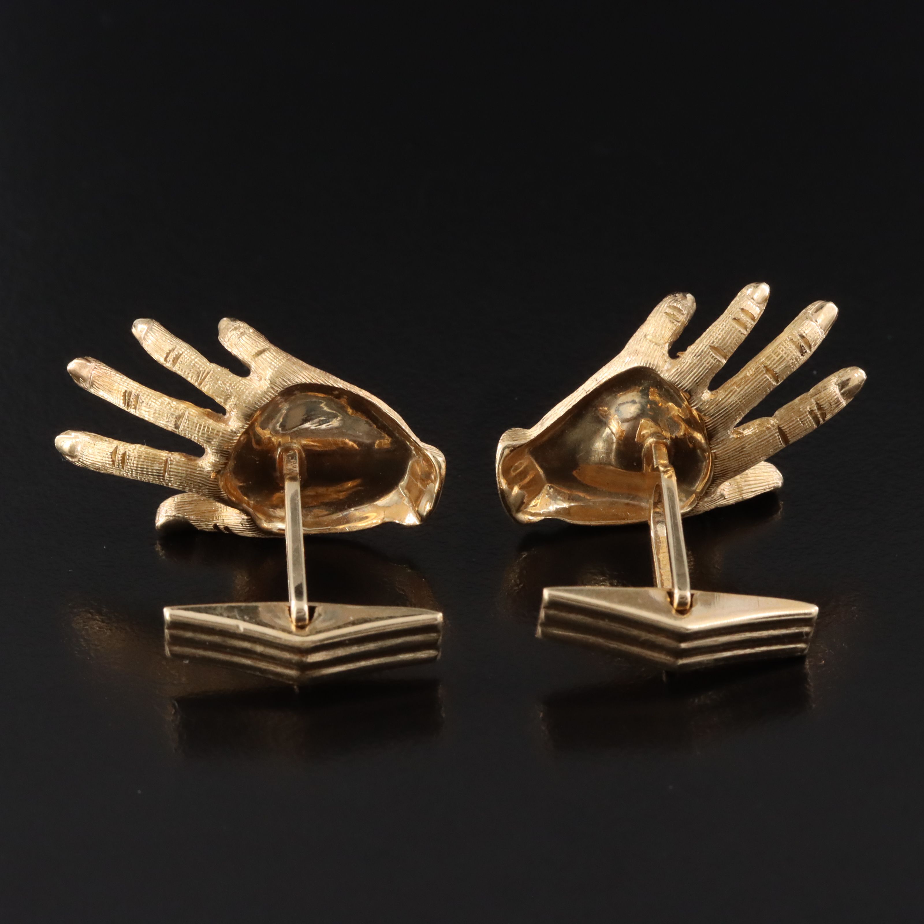 14K Posed Hand Cufflinks