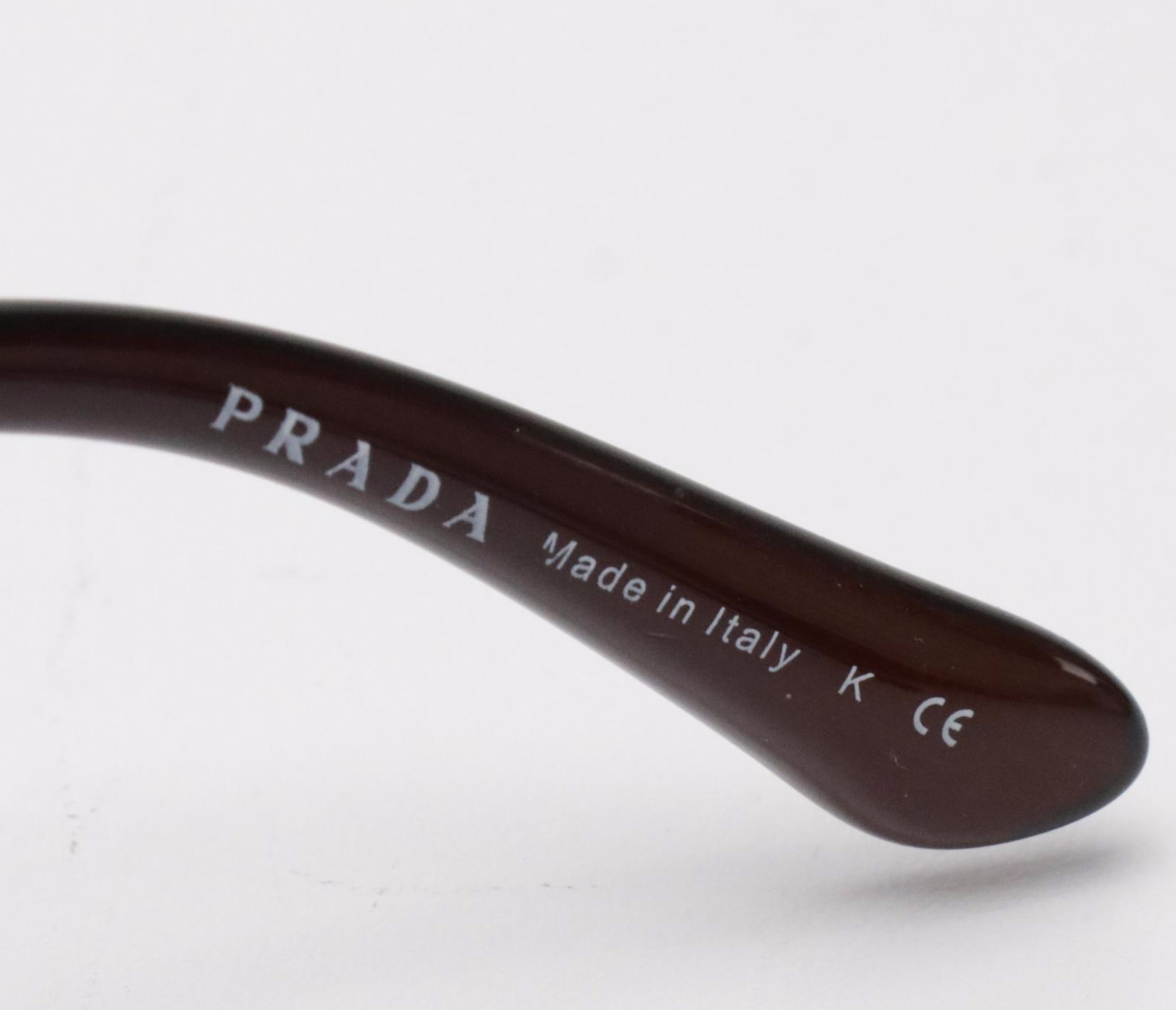 Prada SPR 14N EAA-6P1 Violet/Brown Round Sunglasses