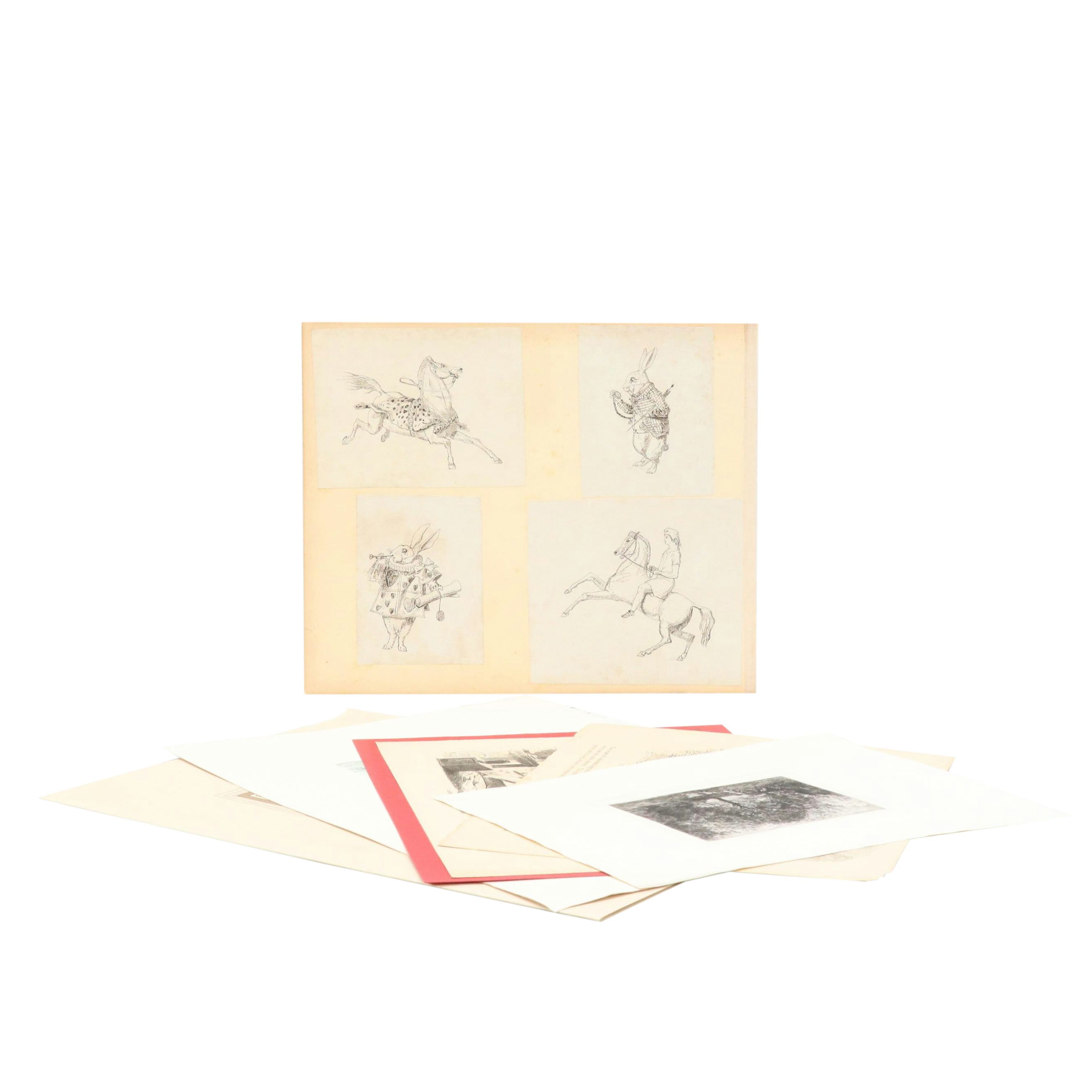 Intaglio Set Including Etching F. S. Church "The Mermaid," 1888