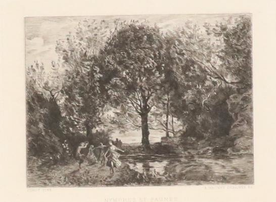 Intaglio Set Including Etching F. S. Church "The Mermaid," 1888