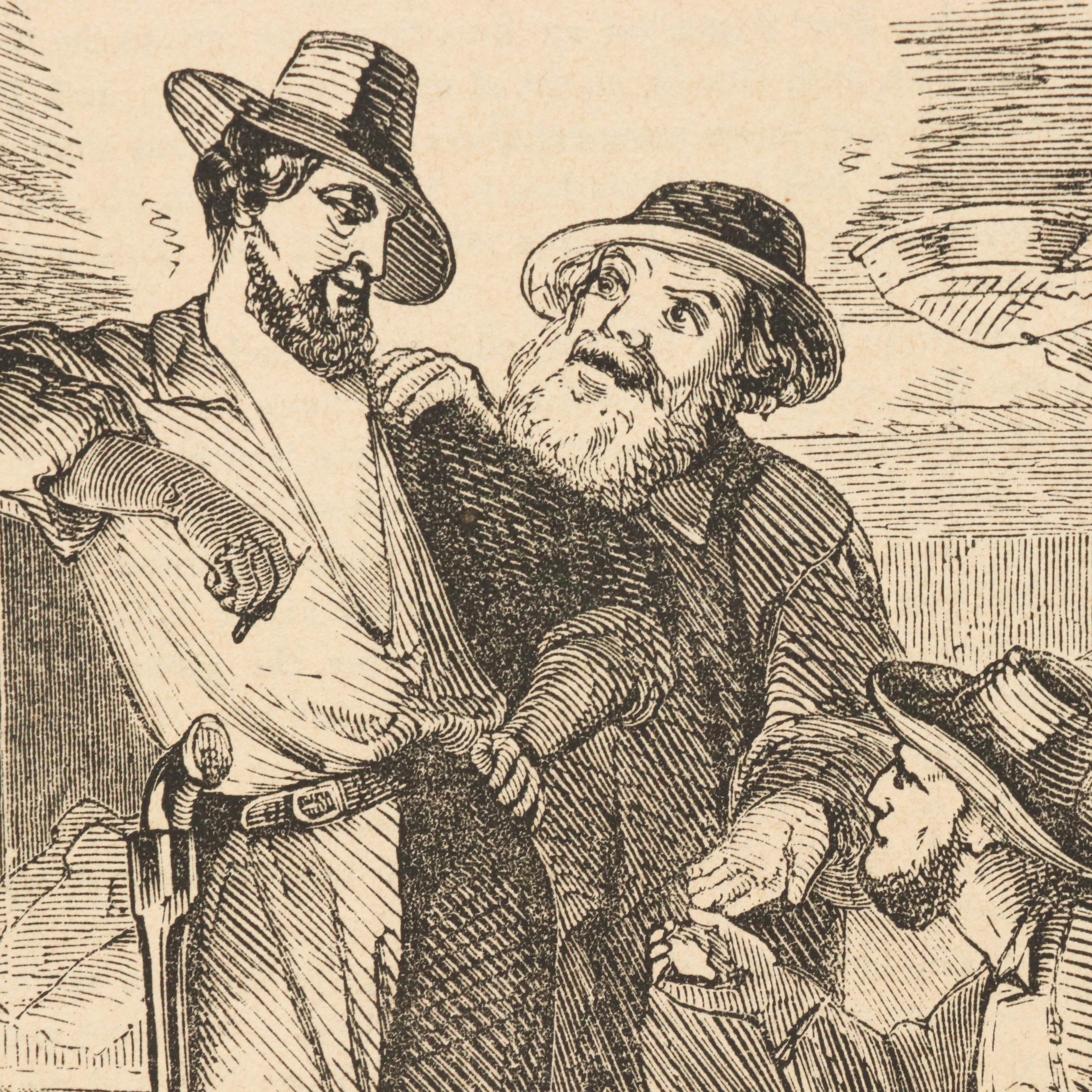 Intaglio Set Including Etching F. S. Church "The Mermaid," 1888