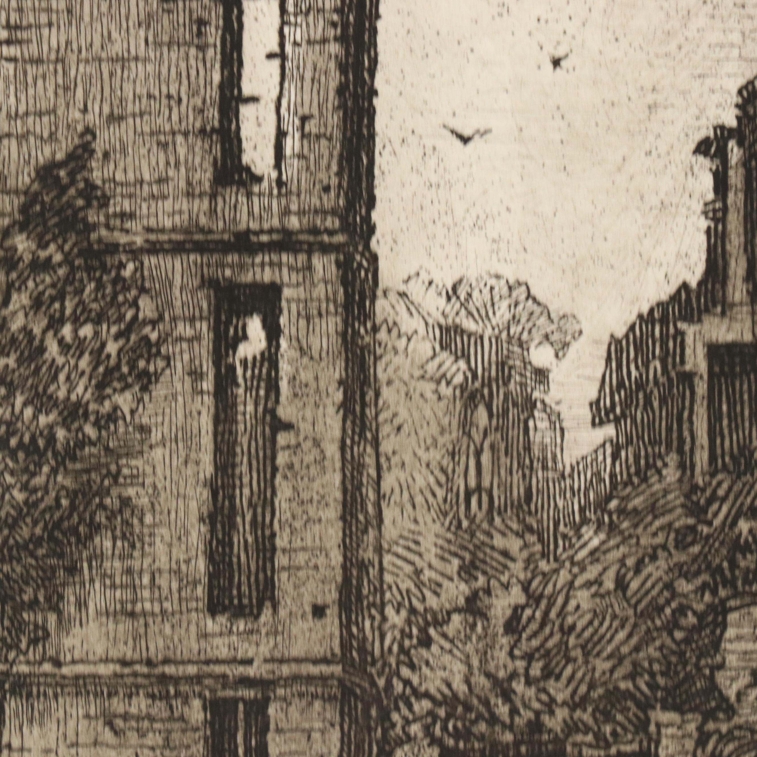 Intaglio Set Including Etching F. S. Church "The Mermaid," 1888