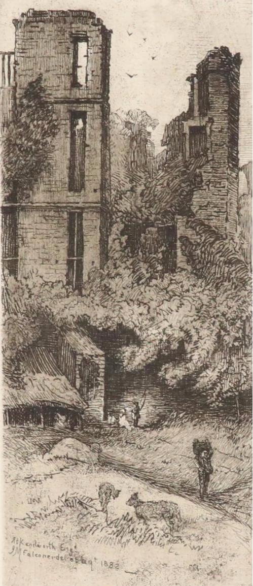 Intaglio Set Including Etching F. S. Church "The Mermaid," 1888