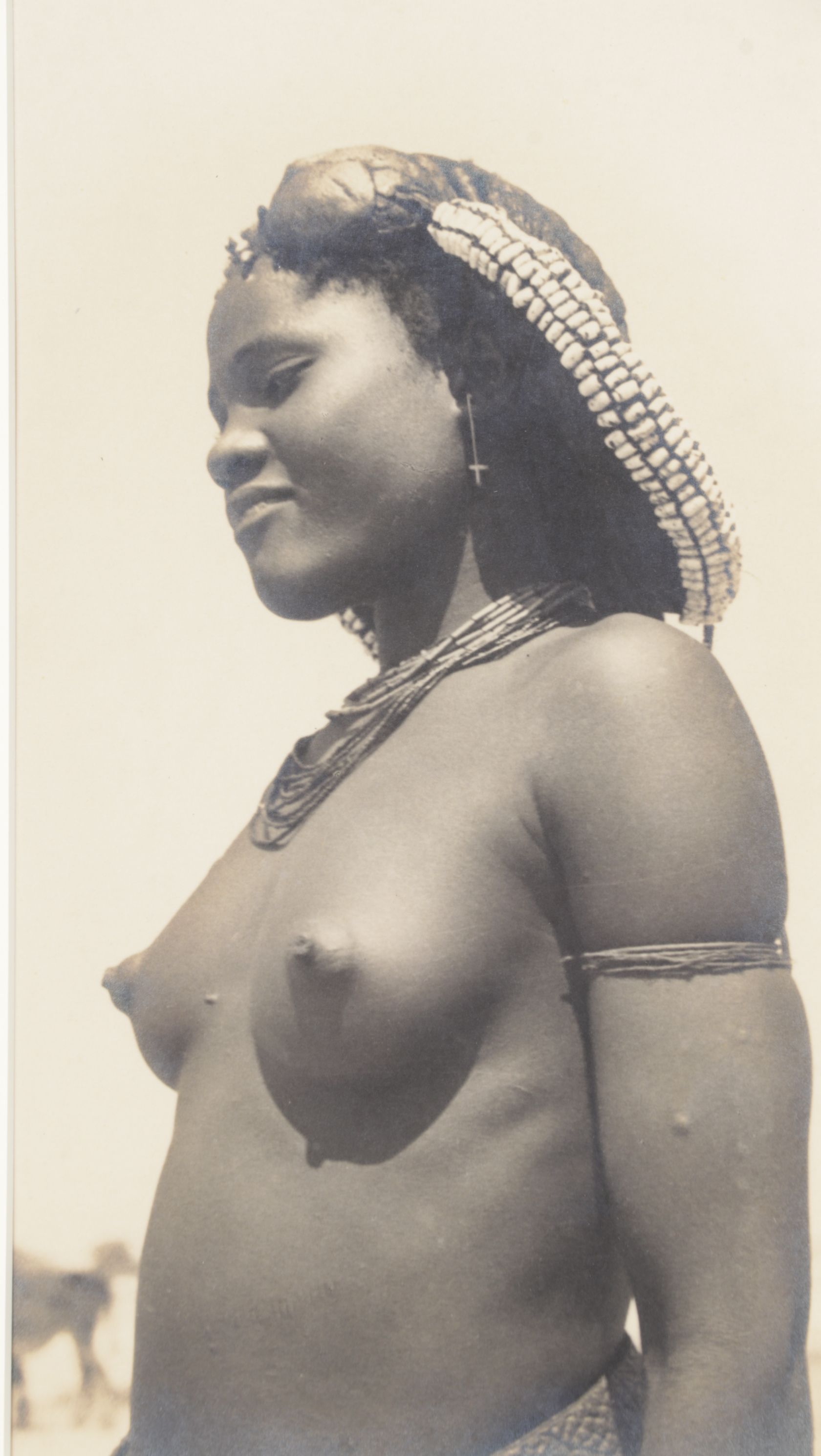 Sepia Toned Carbon Photograph of Namibian Ombalantu Young Woman