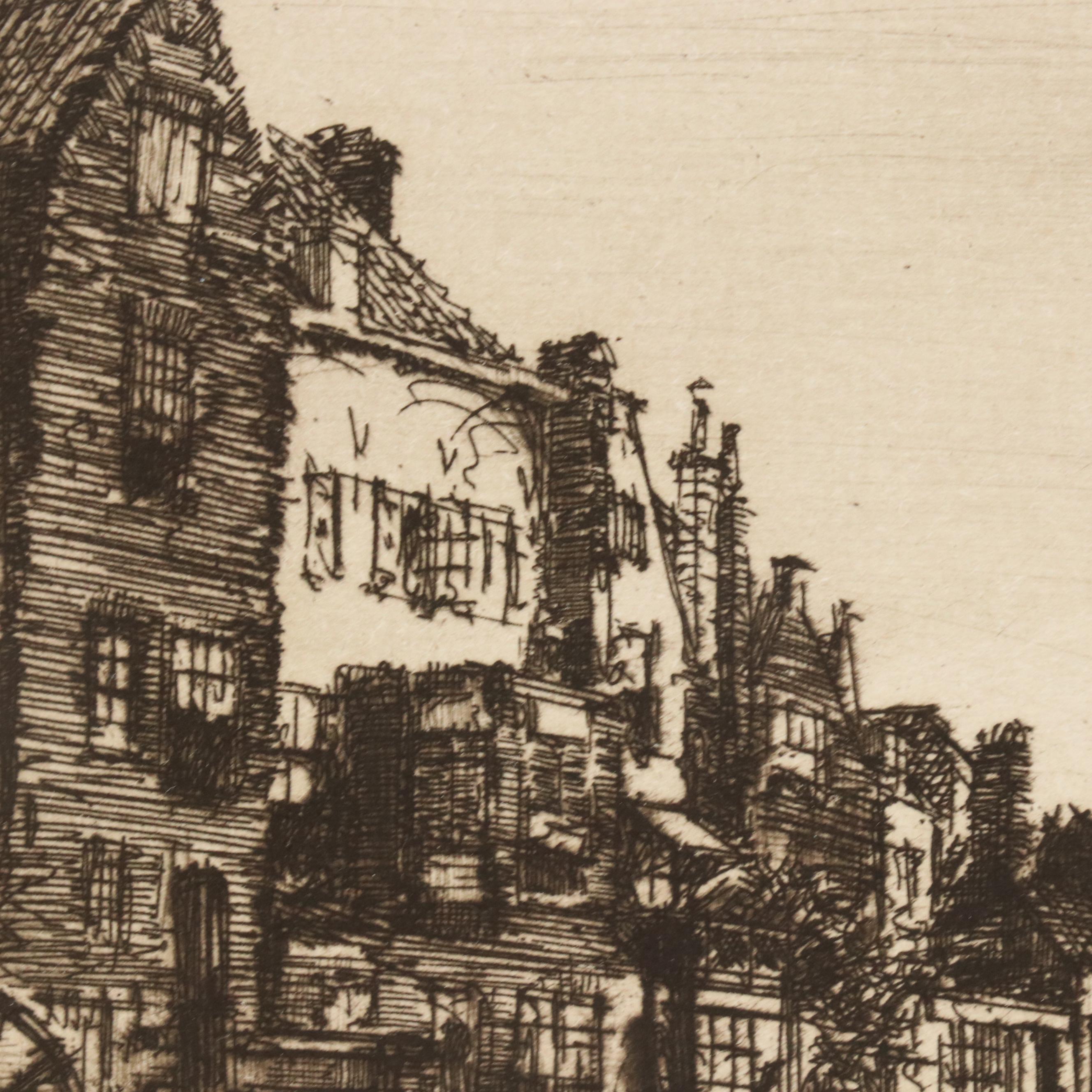 Intaglio Set Including Etching F. S. Church "The Mermaid," 1888