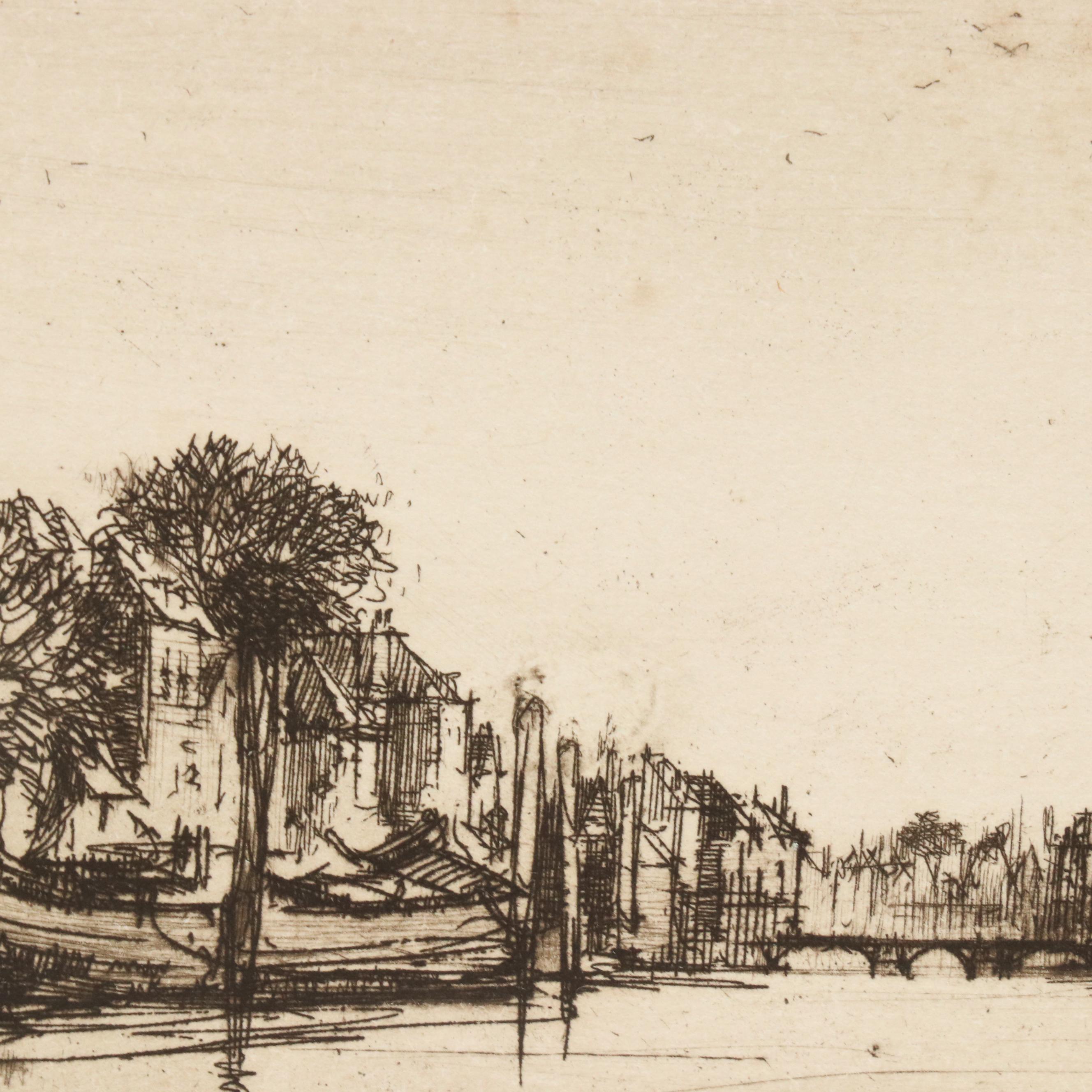 Intaglio Set Including Etching F. S. Church "The Mermaid," 1888