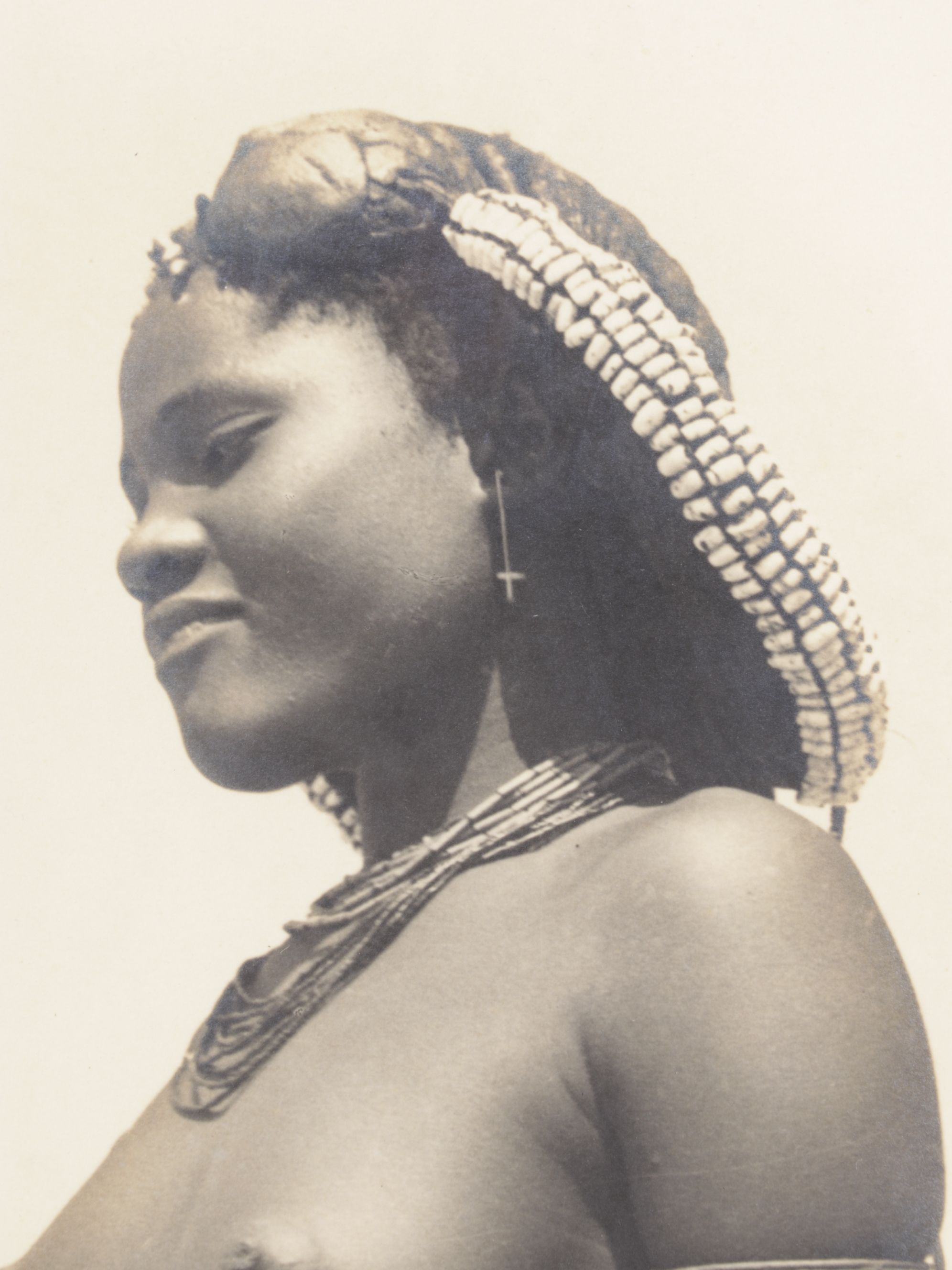Sepia Toned Carbon Photograph of Namibian Ombalantu Young Woman