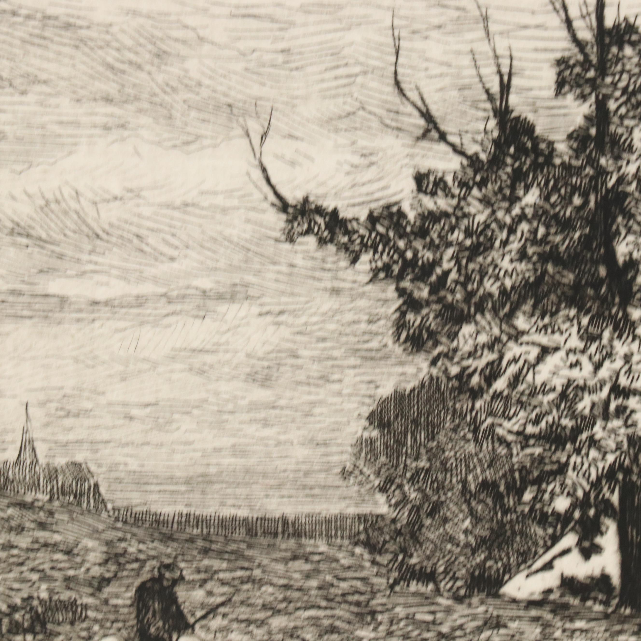 Intaglio Set Including Etching F. S. Church "The Mermaid," 1888