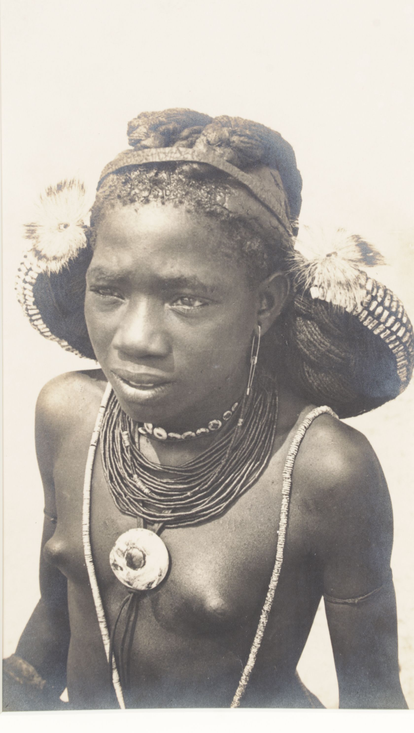 Sepia Toned Carbon Photograph of Namibian Ombalantu Young Woman