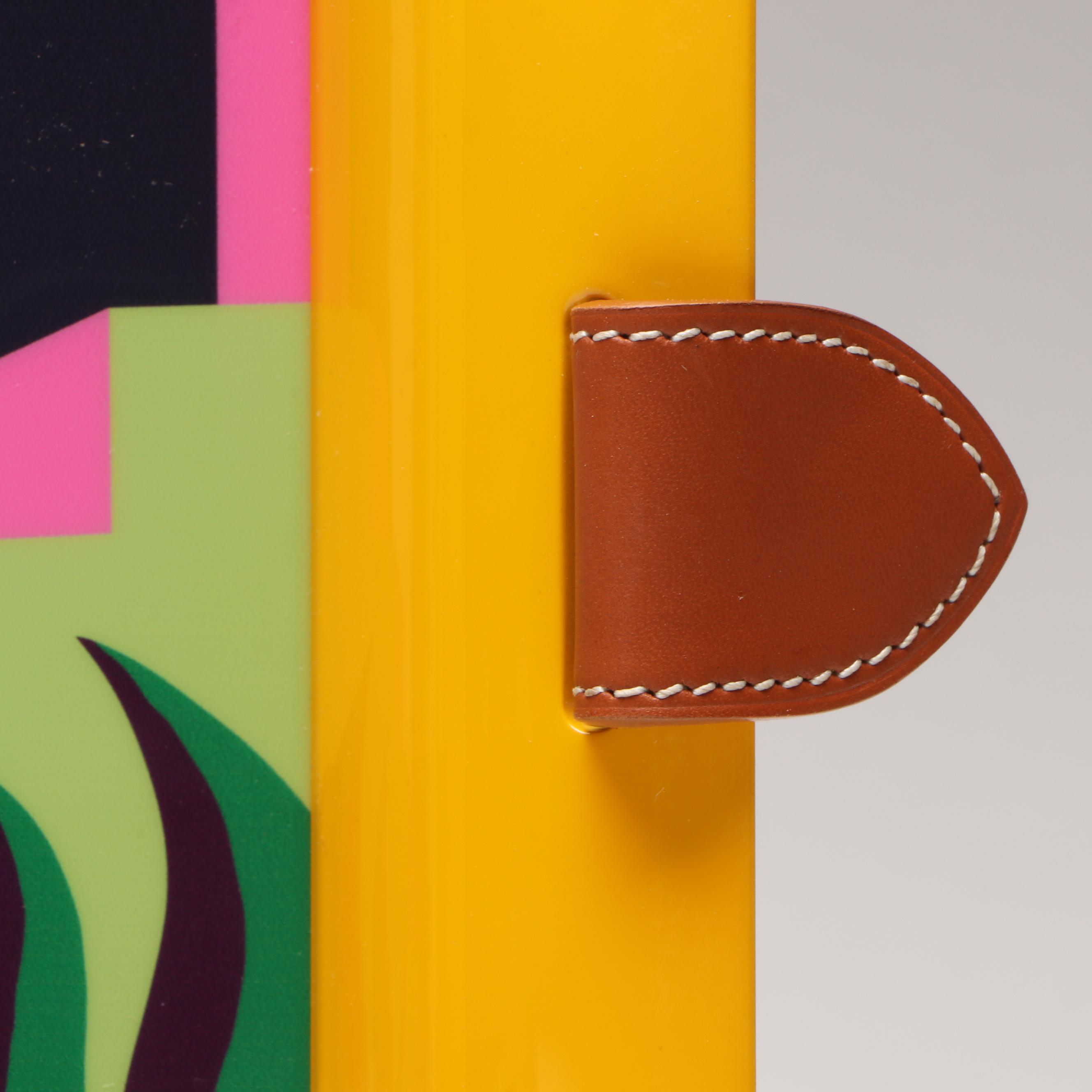 Hermès "Jaguar dans un Jardin Mexicain" Hand-Painted Lacquered Wood Tray