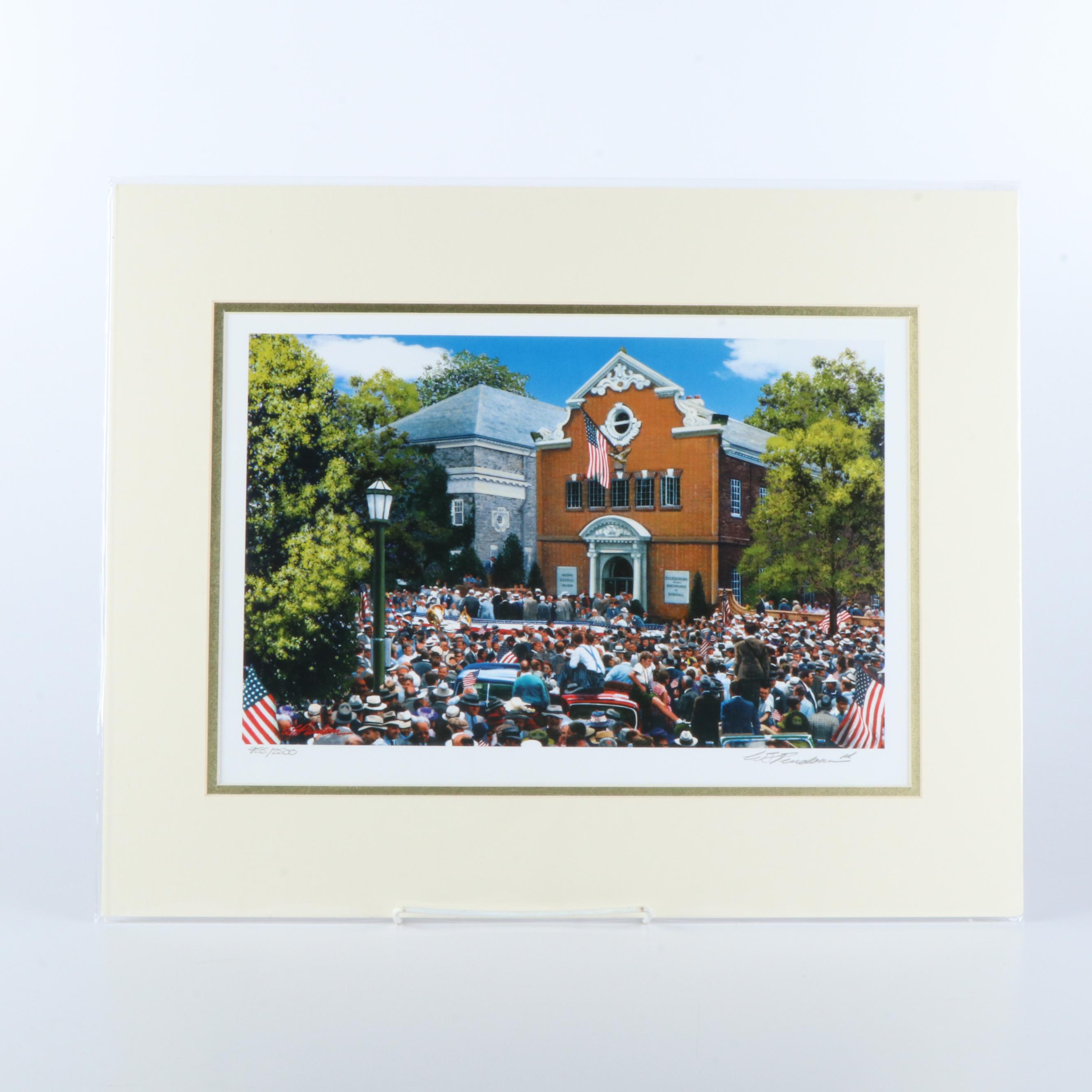 Five Limited Edition Artist Signed Prints from National Baseball Hall of Fame