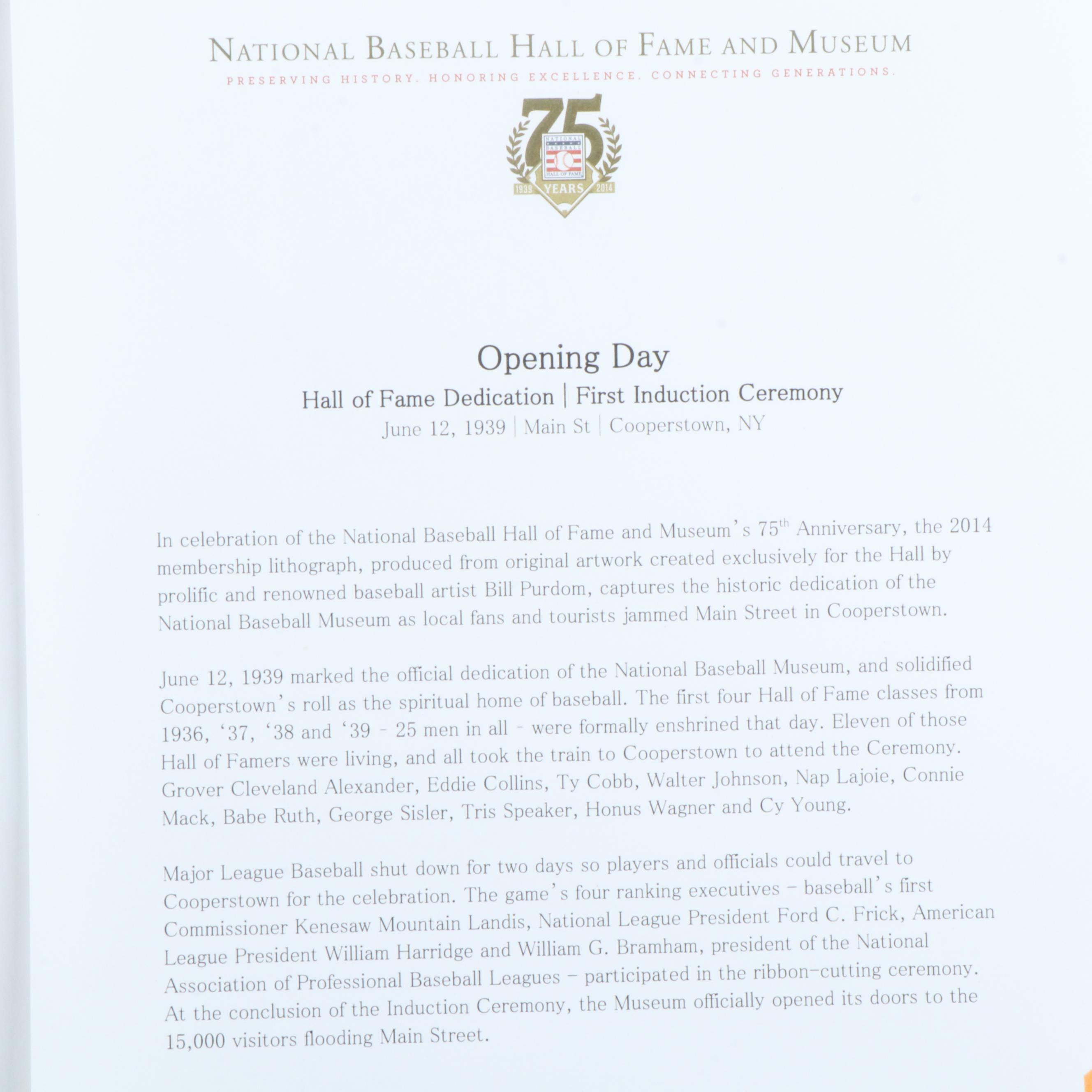 Five Limited Edition Artist Signed Prints from National Baseball Hall of Fame