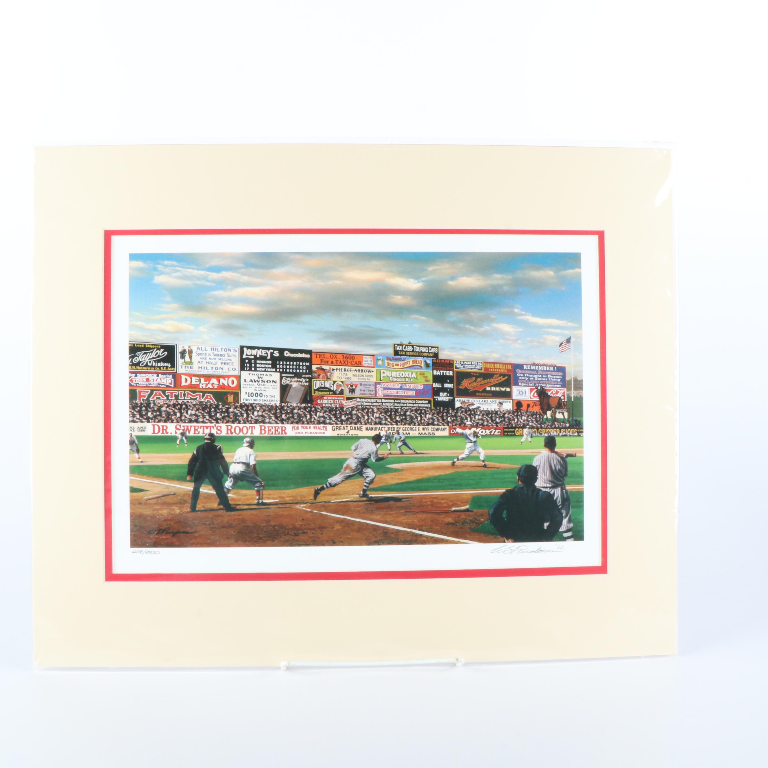 Five Limited Edition Artist Signed Prints from National Baseball Hall of Fame
