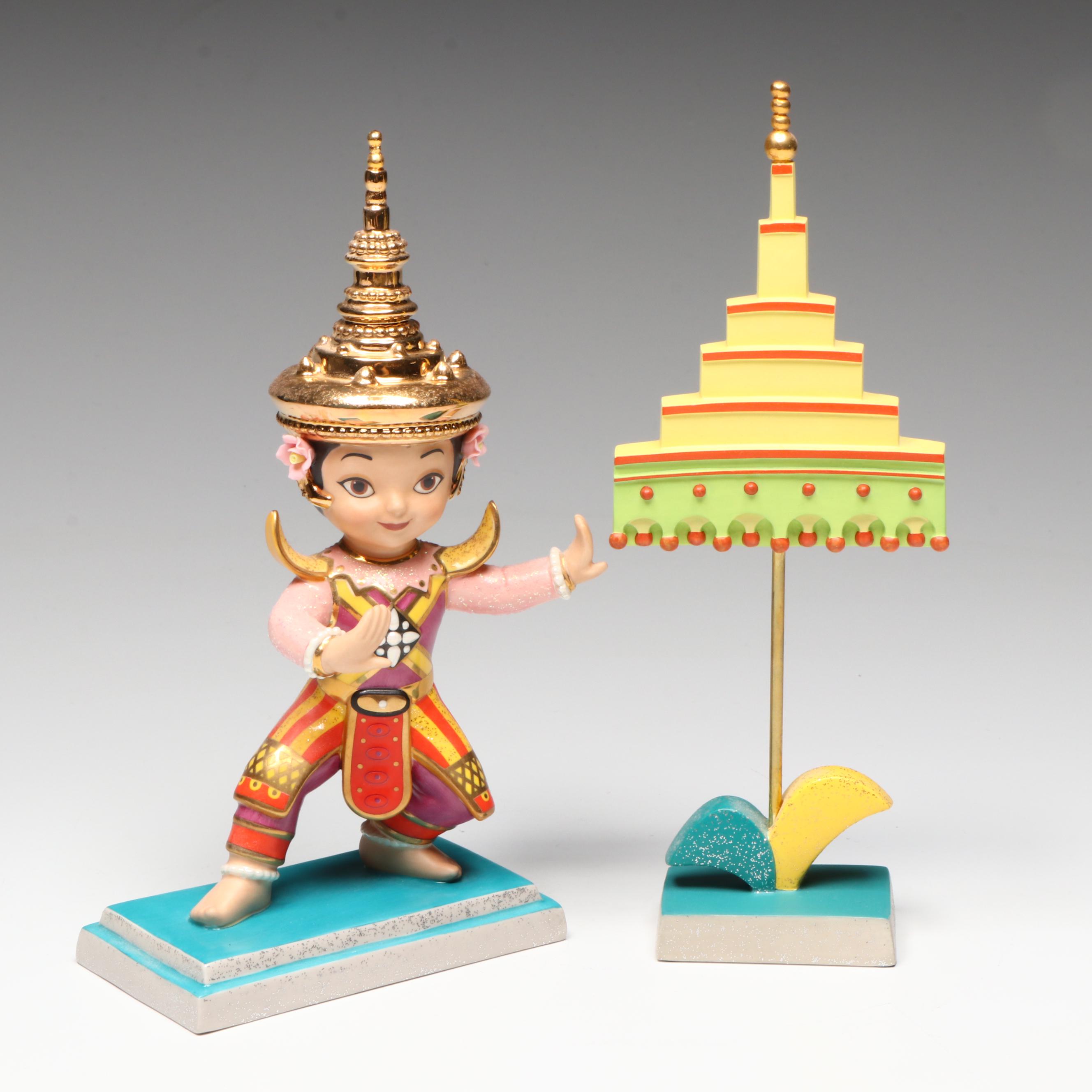 Disney It's a Small World after all "Sawat-dee" Thailand Figurines