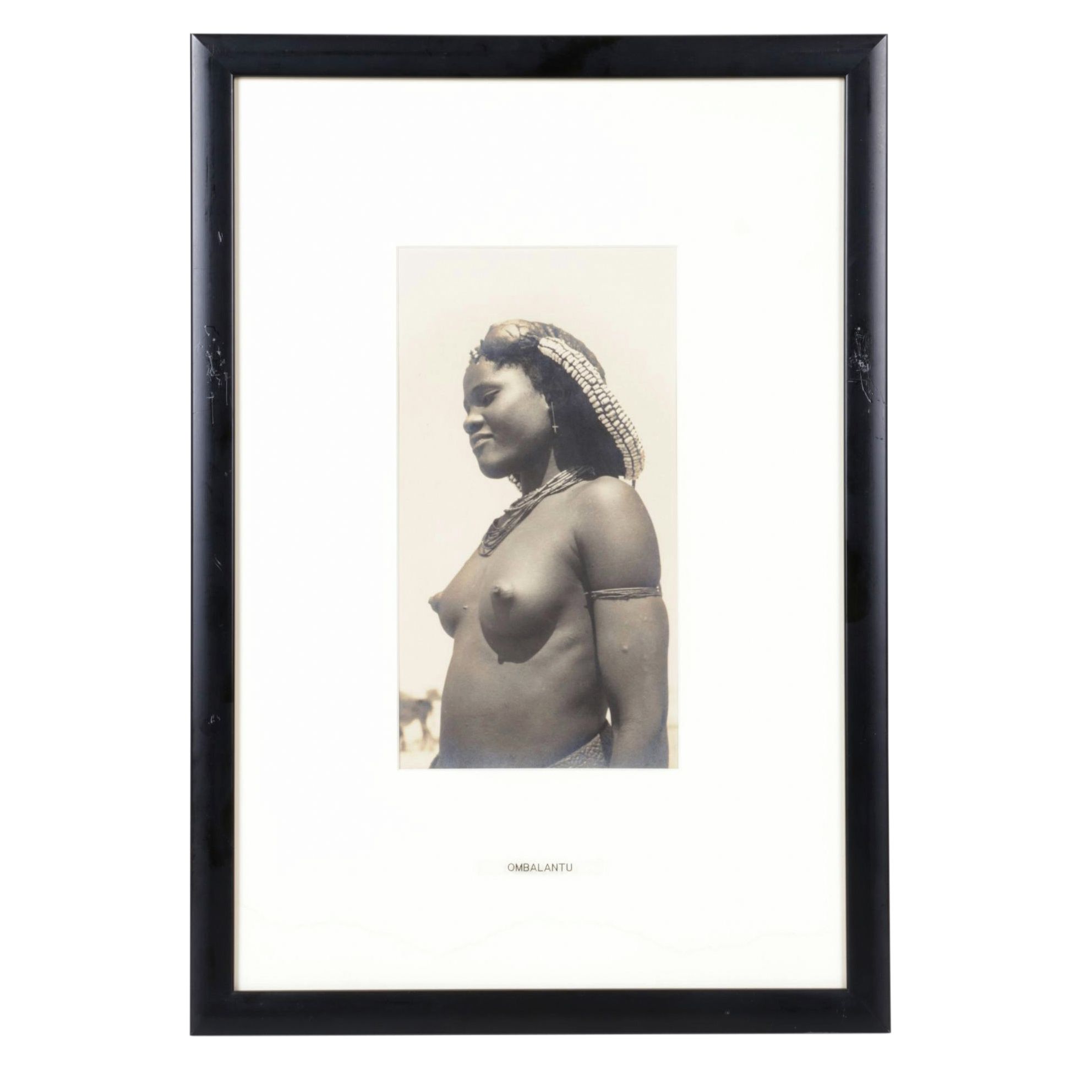 Sepia Toned Carbon Photograph of Namibian Ombalantu Young Woman