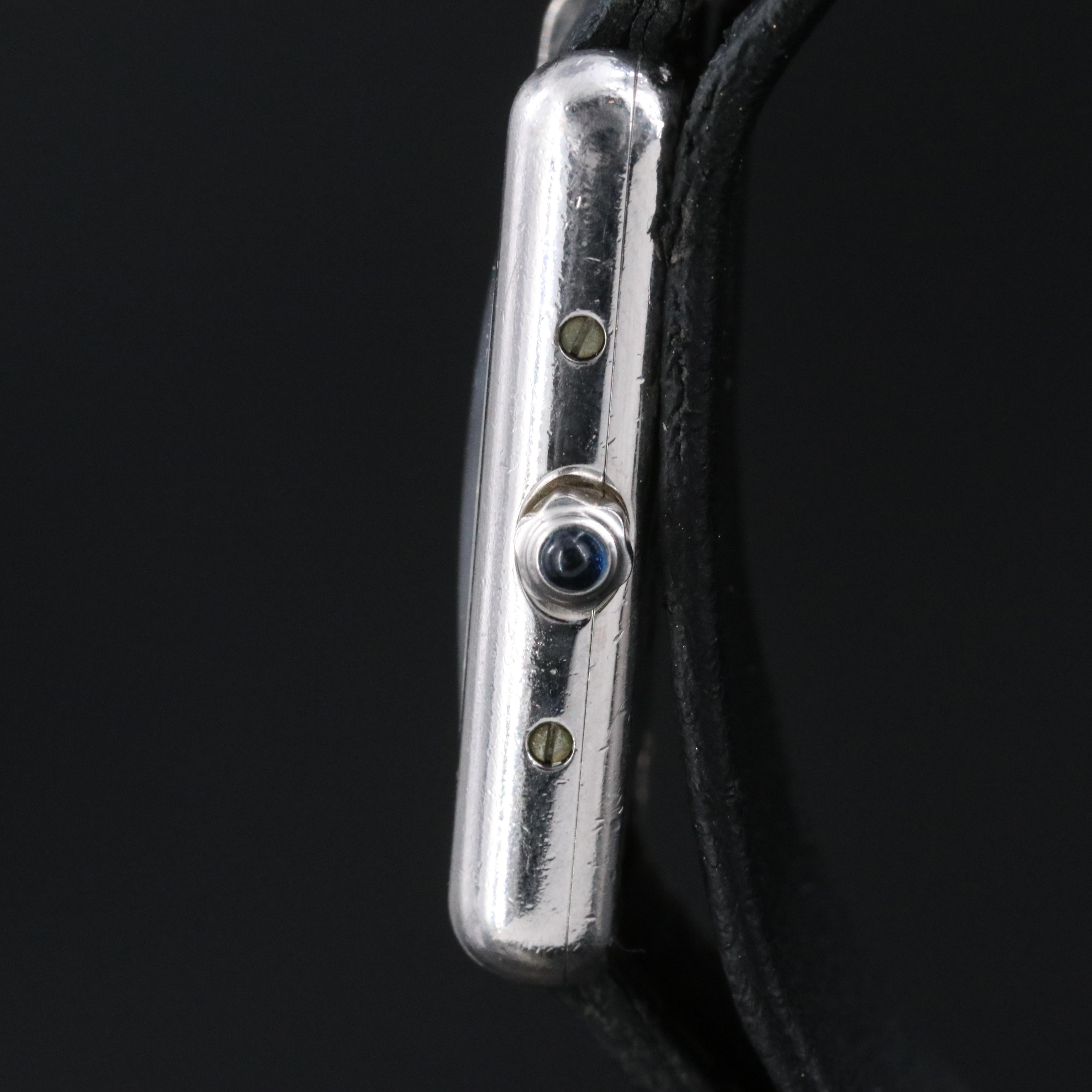 Cartier must de Cartier Sterling Silver Tank Quartz Watch