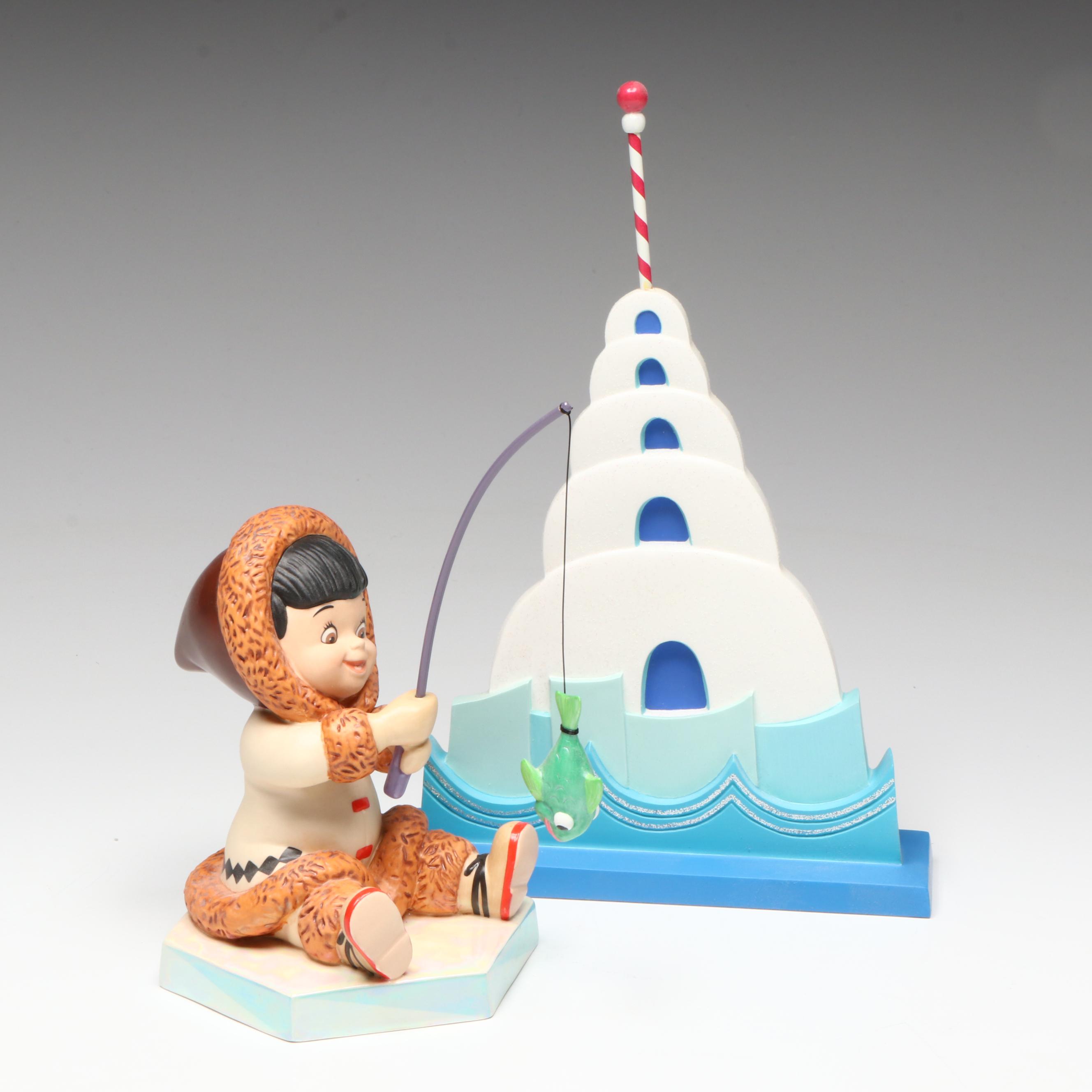 Disney It's a Small World after all "Arctic Fun" and "Igloo" North Pole Figures