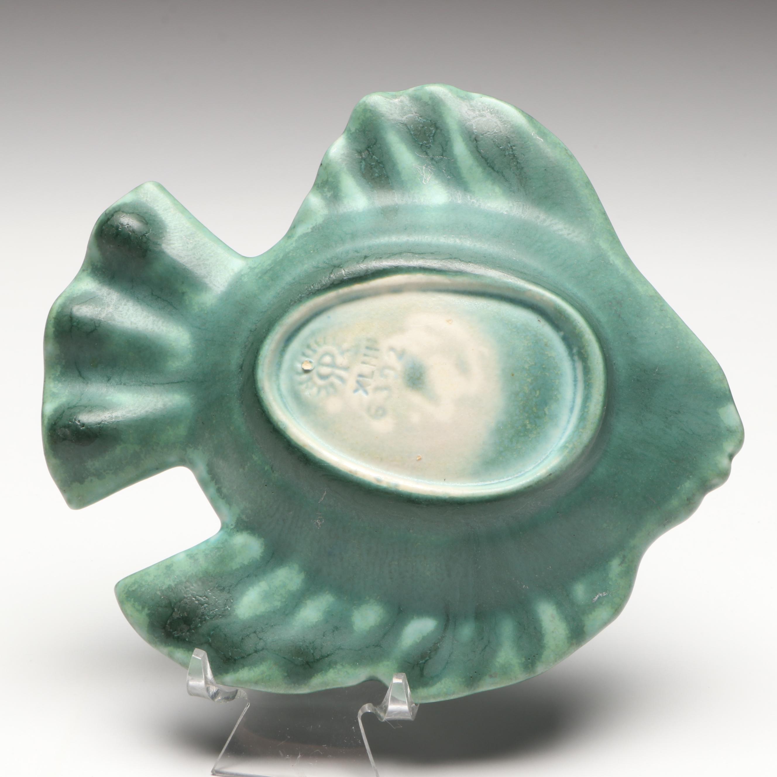 Rookwood Pottery Bird Figurine, Fish Bowl, and Planter, Early to Mid-20th C.