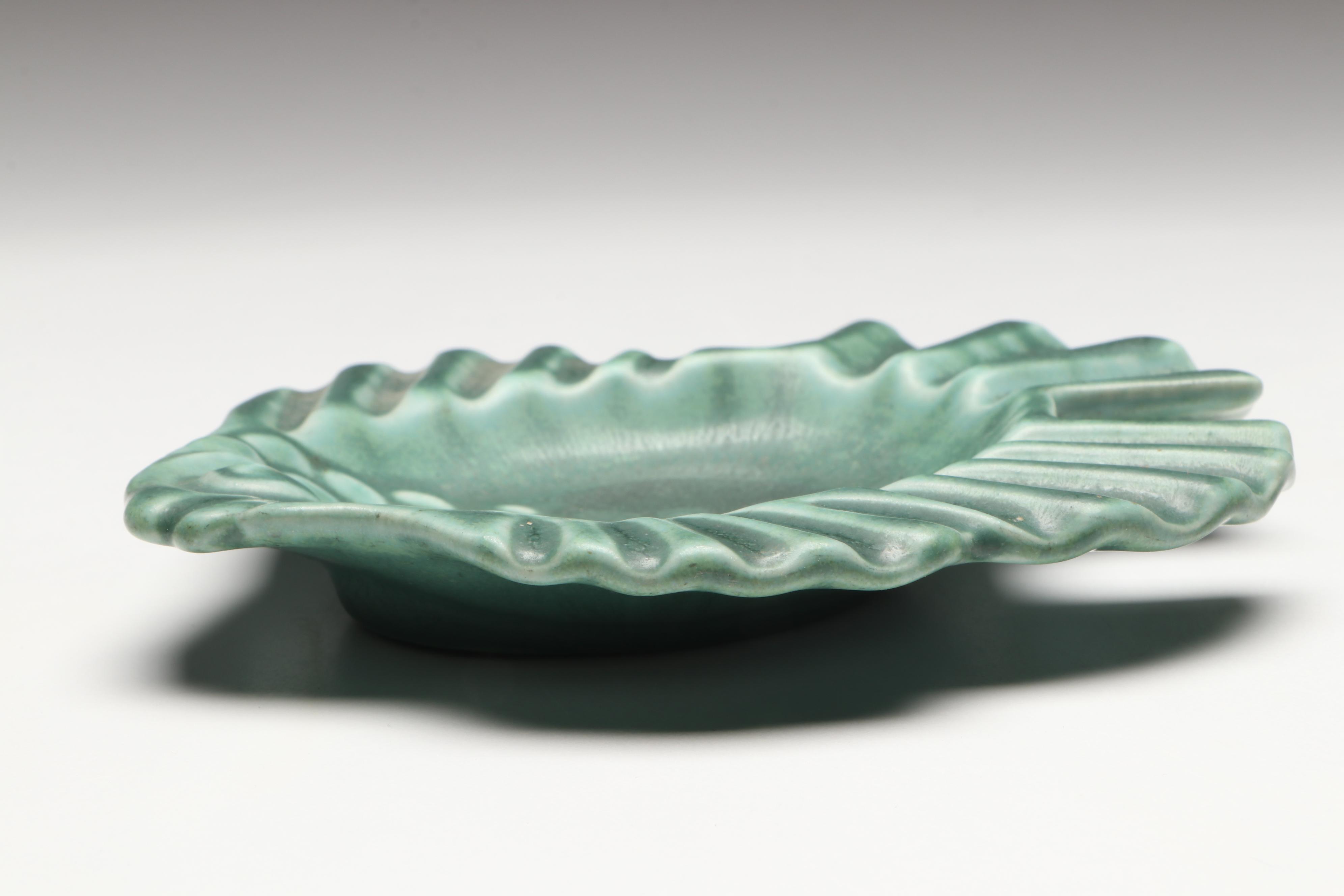 Rookwood Pottery Bird Figurine, Fish Bowl, and Planter, Early to Mid-20th C.