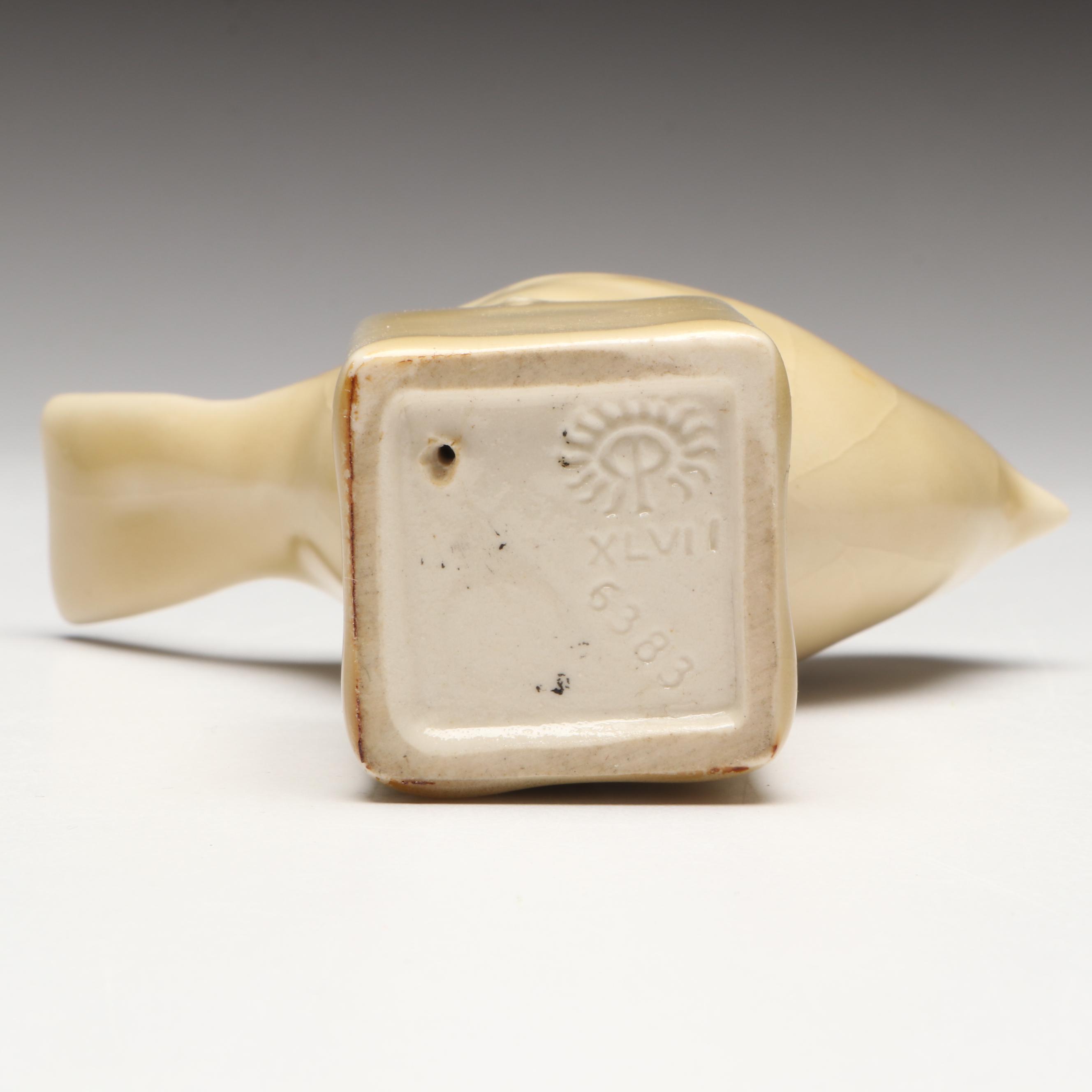 Rookwood Pottery Bird Figurine, Fish Bowl, and Planter, Early to Mid-20th C.