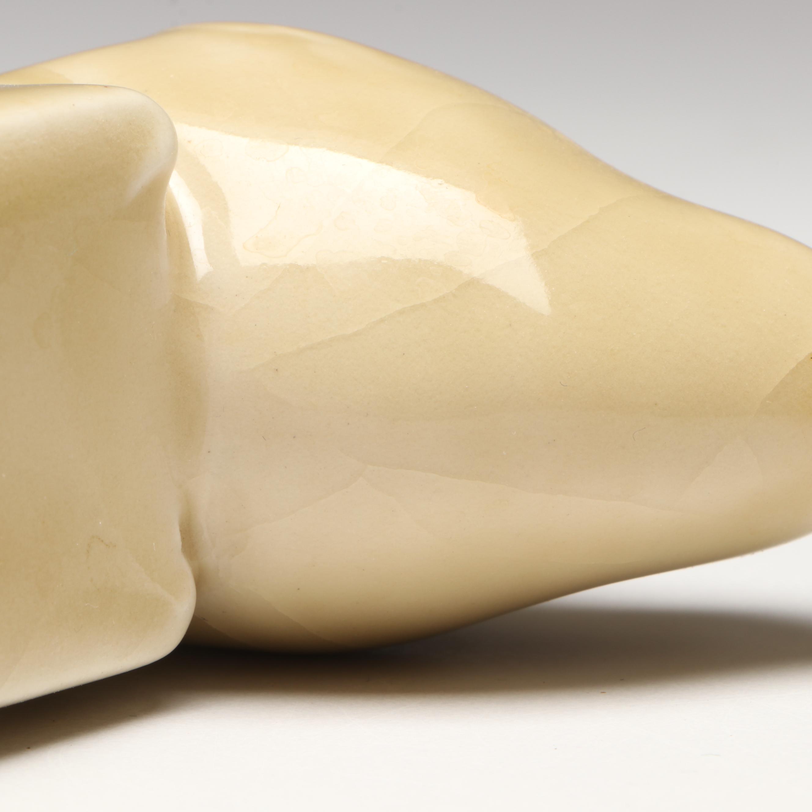 Rookwood Pottery Bird Figurine, Fish Bowl, and Planter, Early to Mid-20th C.