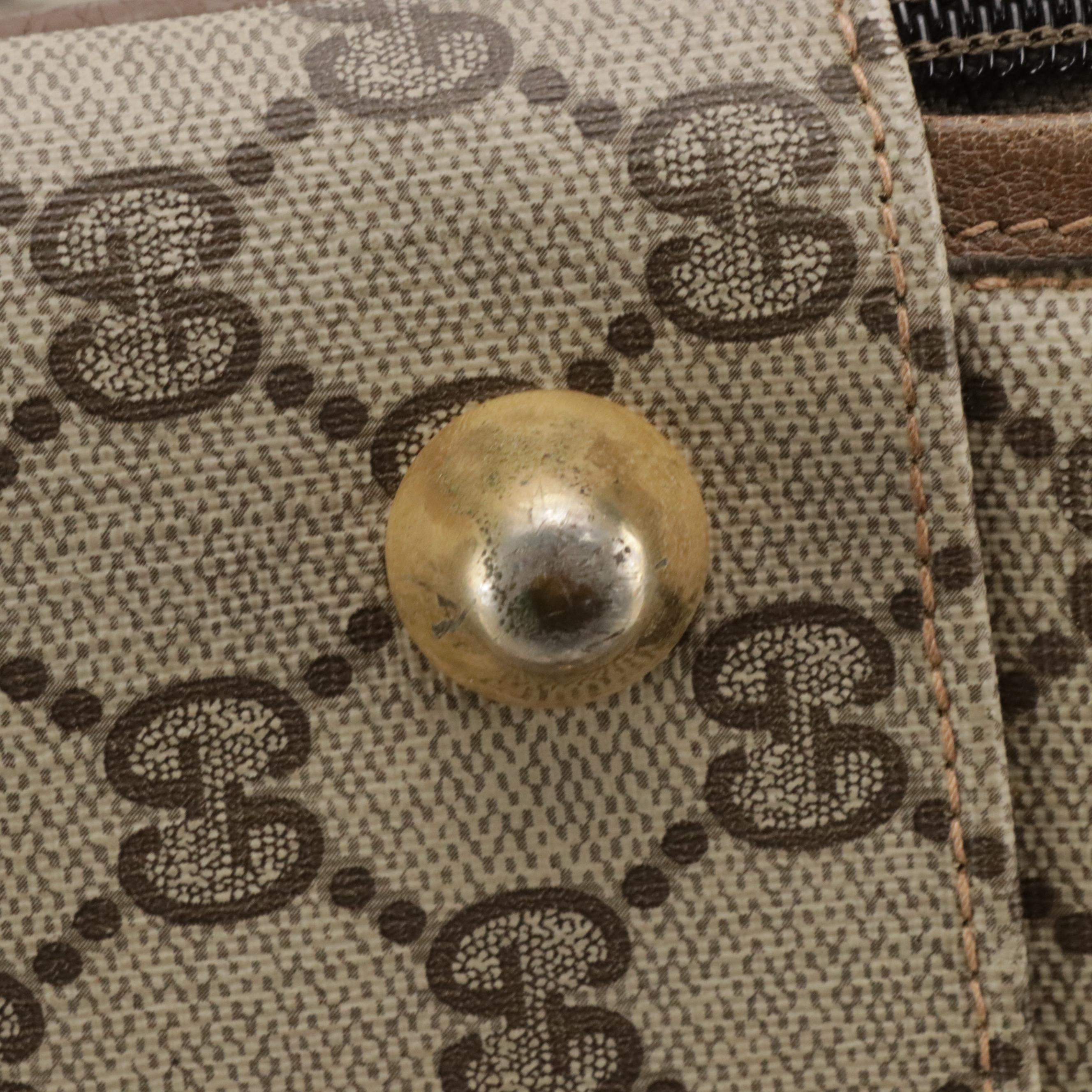 Gucci Three-Compartment Two-Way Travel Bag in GG Supreme Canvas and Leather