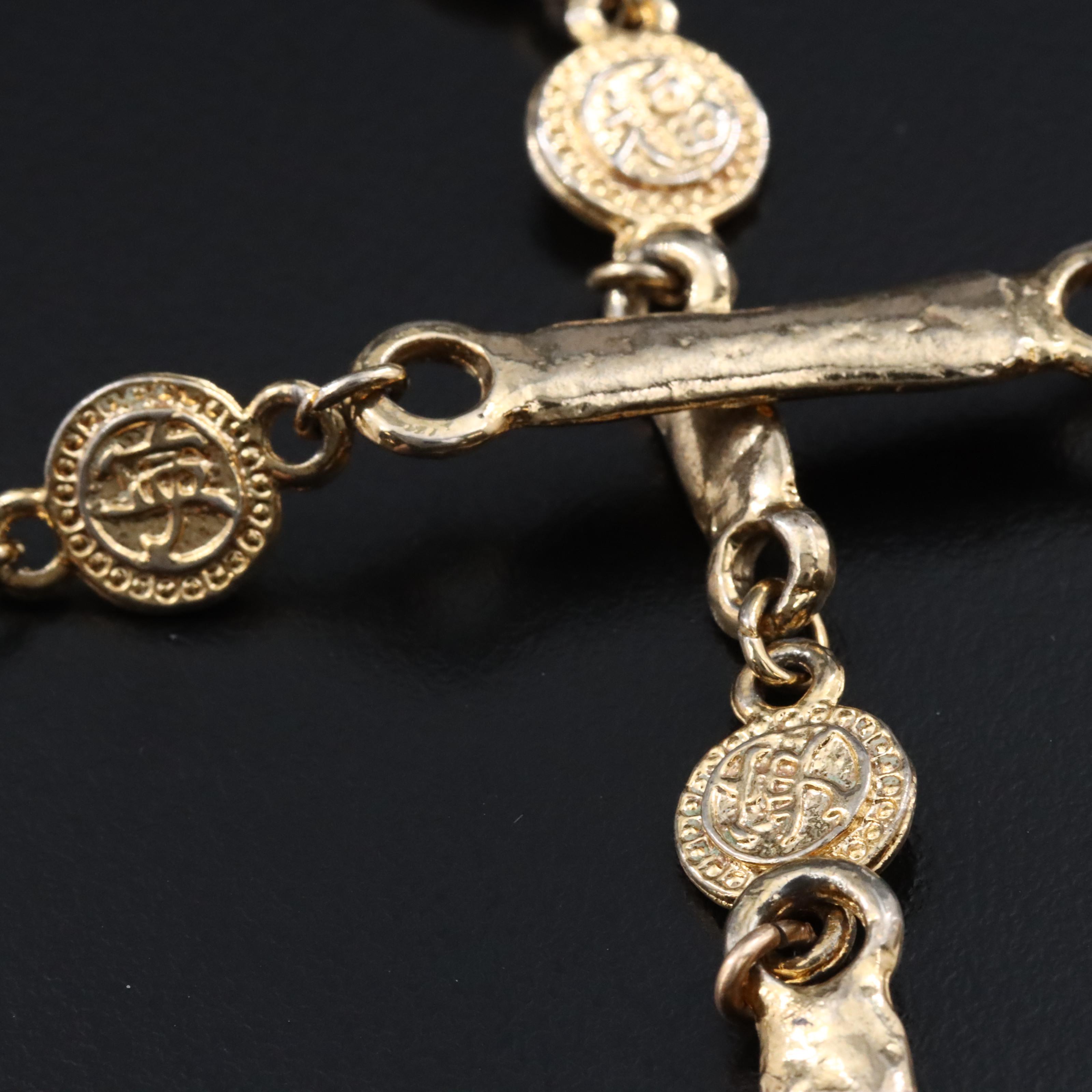 1970s Goldette Chinese "Double Happiness" Necklace