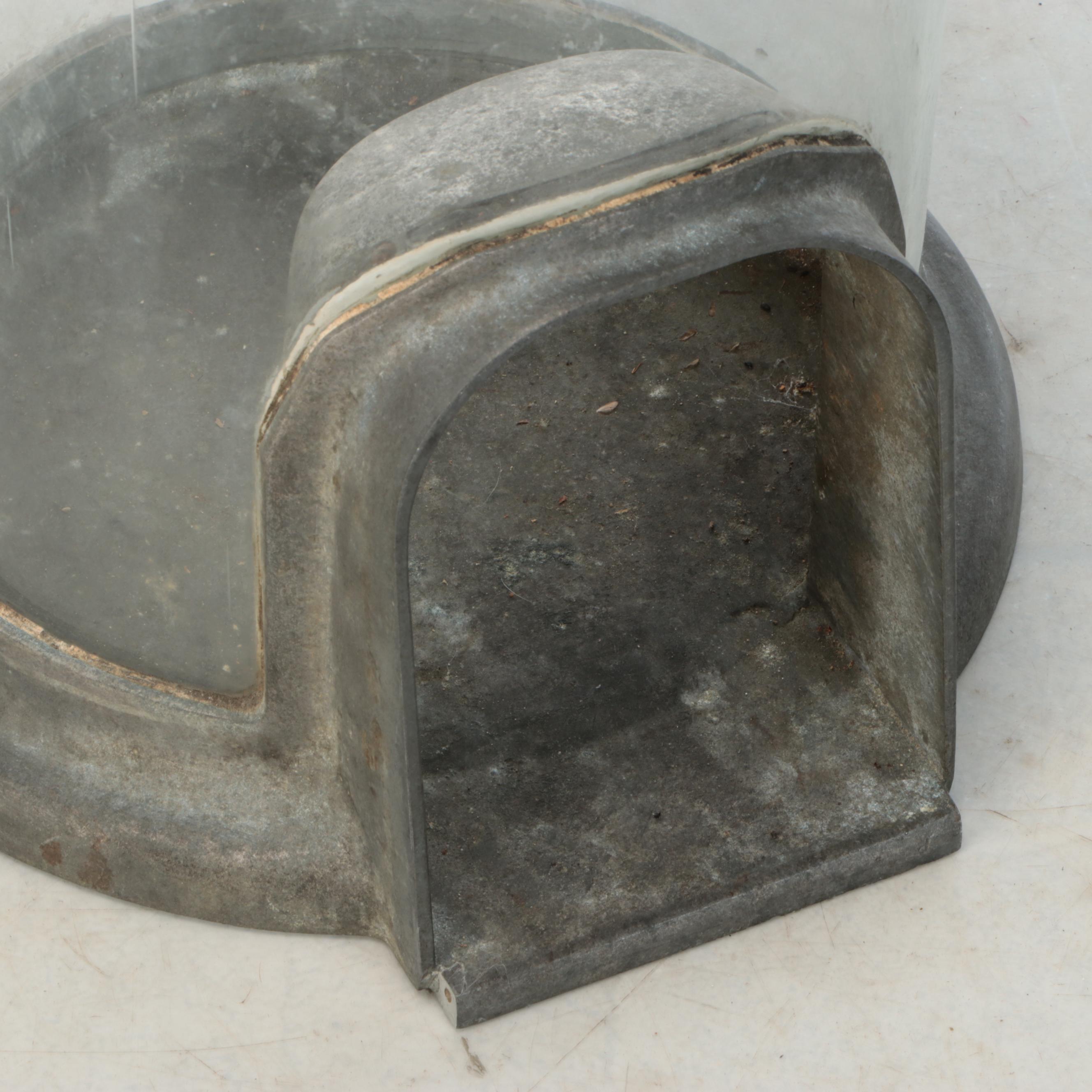 Cincinnati Kuertz Potato Chip Co. Spherical Glass and Metal Vintage Container