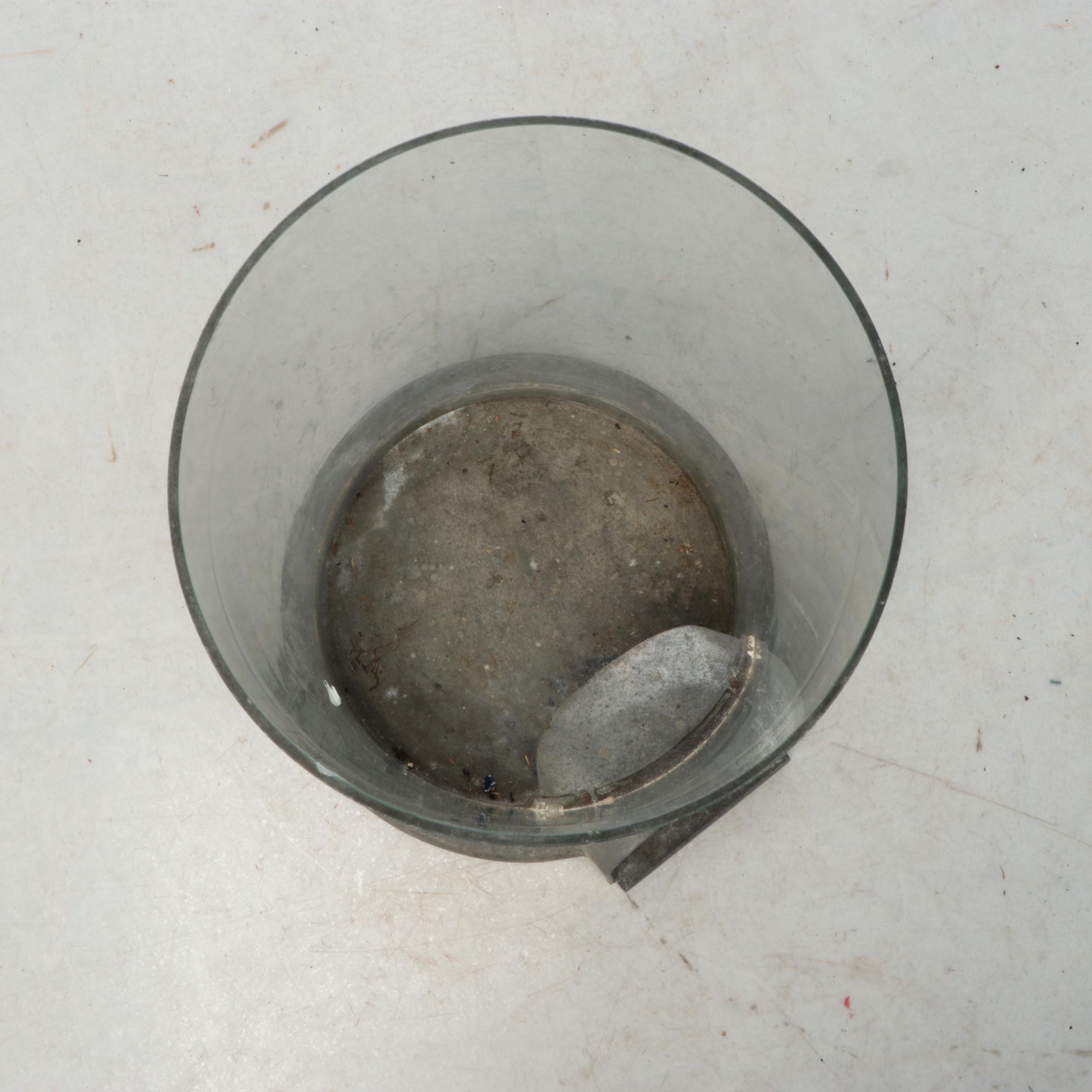 Cincinnati Kuertz Potato Chip Co. Spherical Glass and Metal Vintage Container