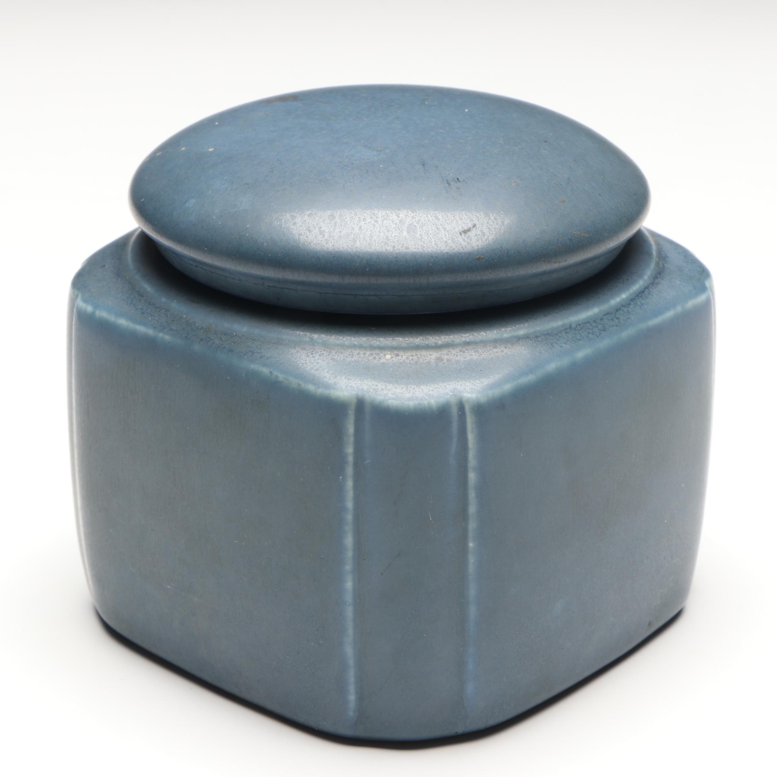 Rookwood Pottery Ceramic Letter Box, Tray, and Inkwell