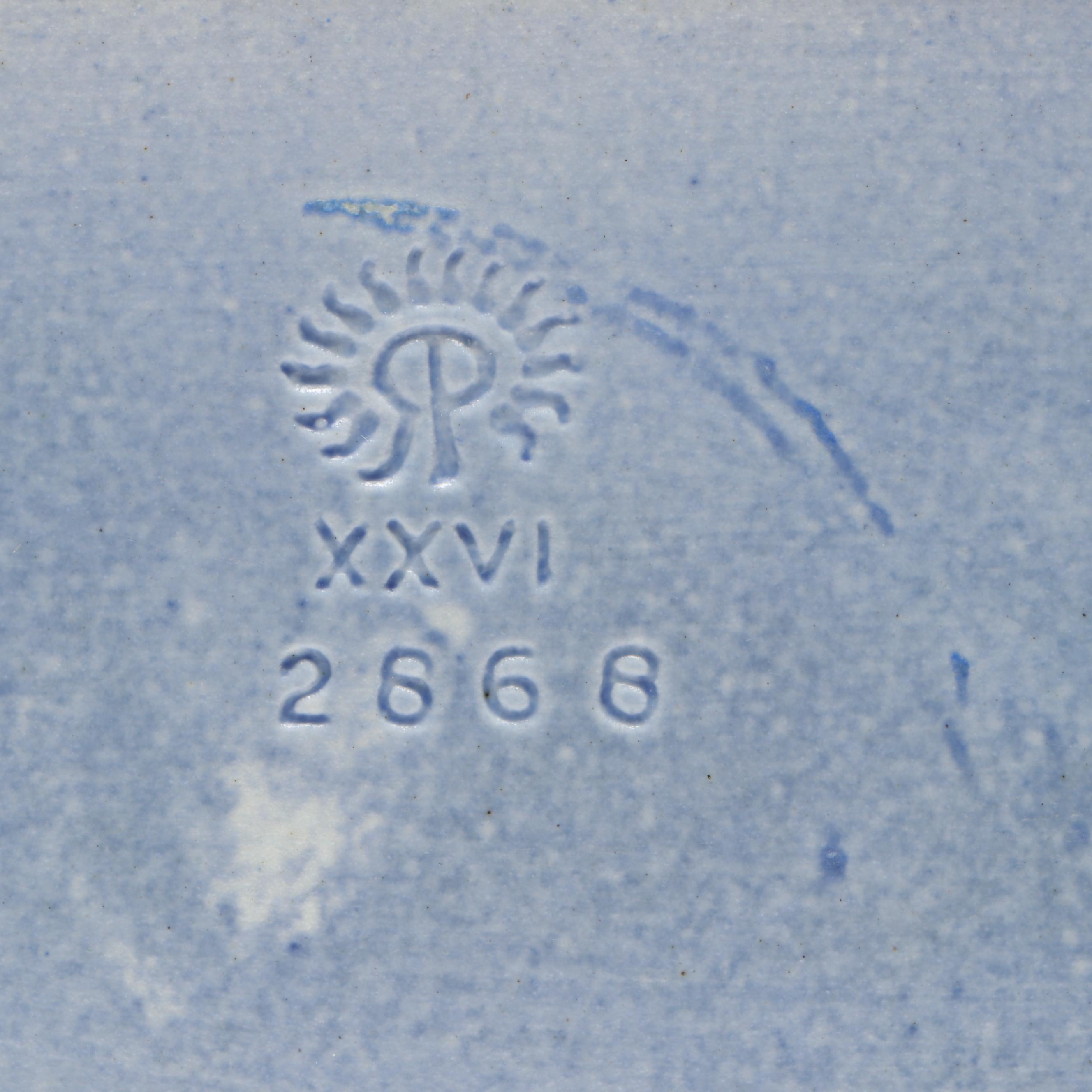 Rookwood Pottery Ceramic Letter Box, Tray, and Inkwell