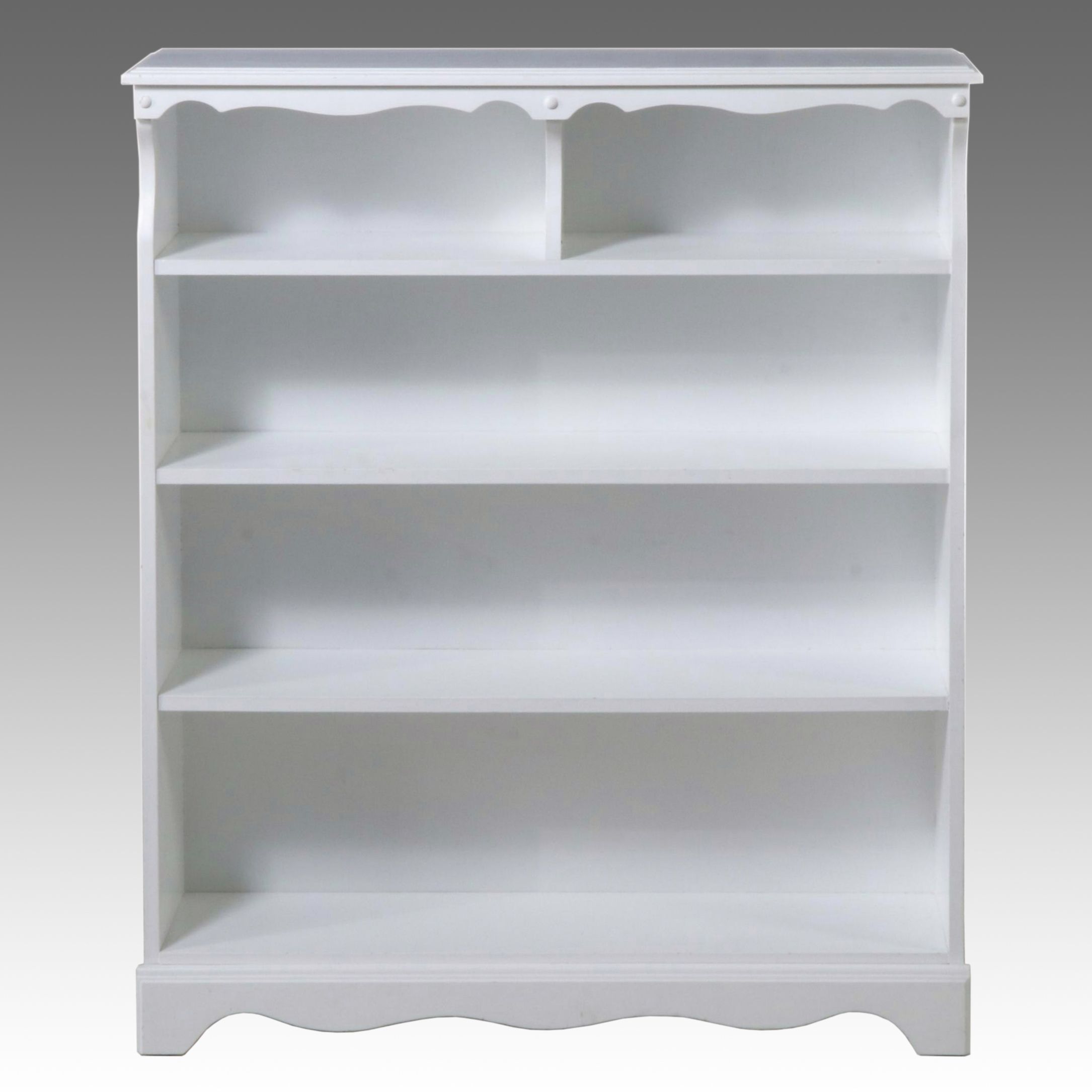 White Painted Wood Bookcase