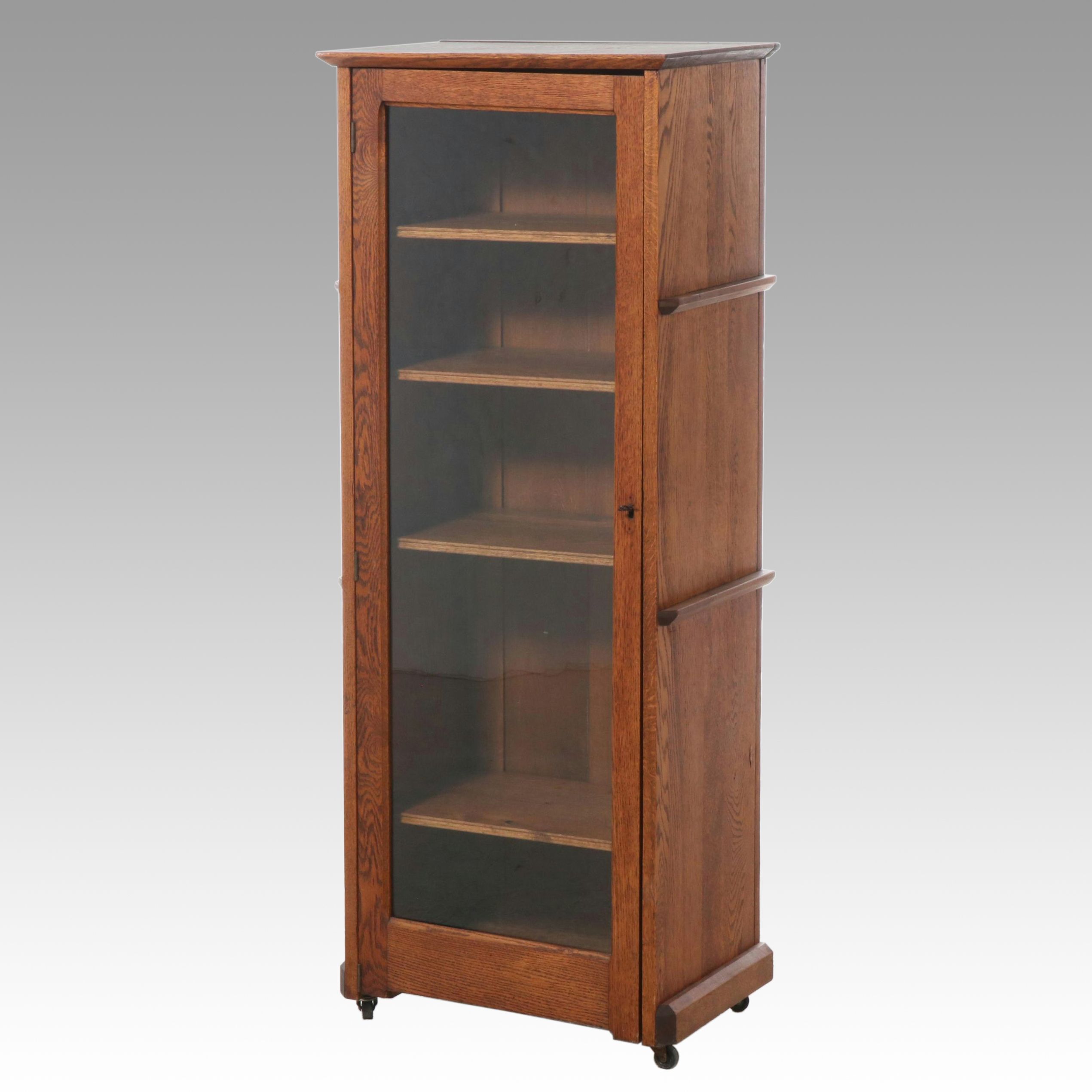 Antique Oak Display Cabinet